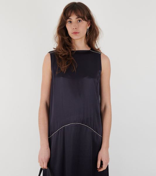 Melody Rhinestone Dress Midnight