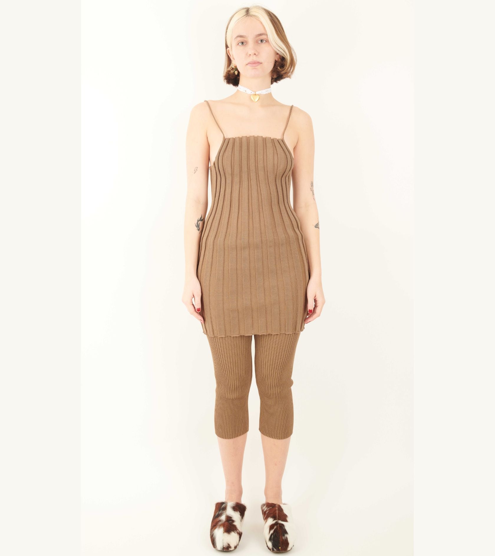 Katrine Mini Dress Tan