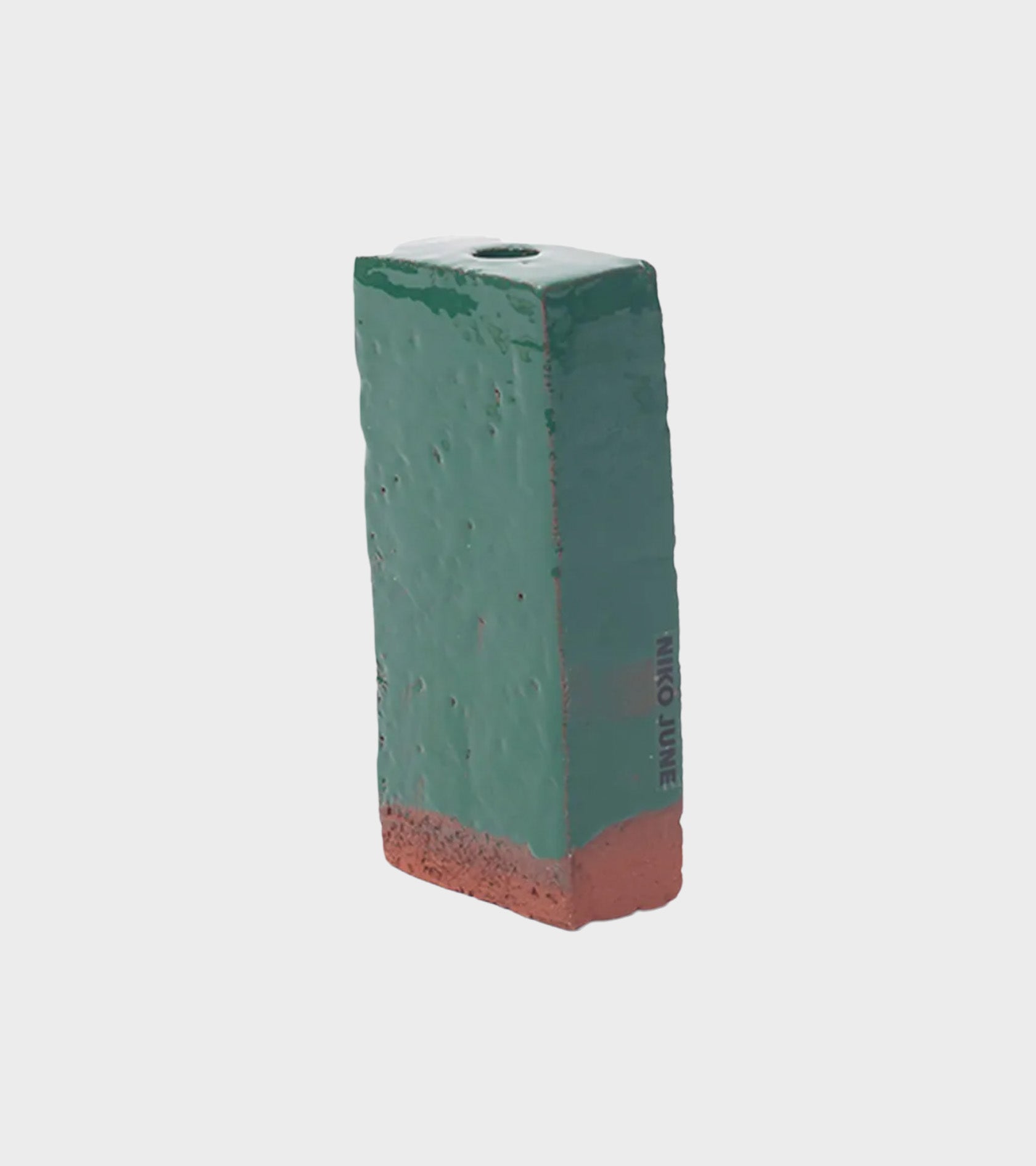 A Single Brick Candle Green