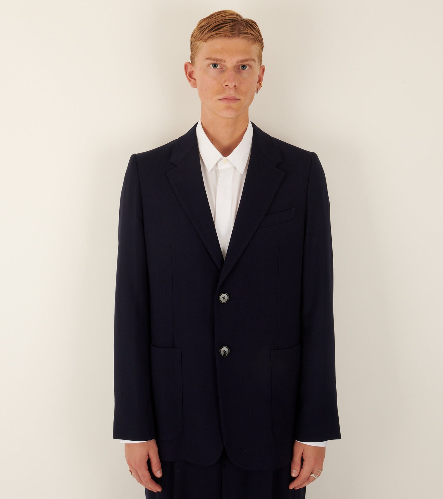 Two Buttons Jacket Night Blue