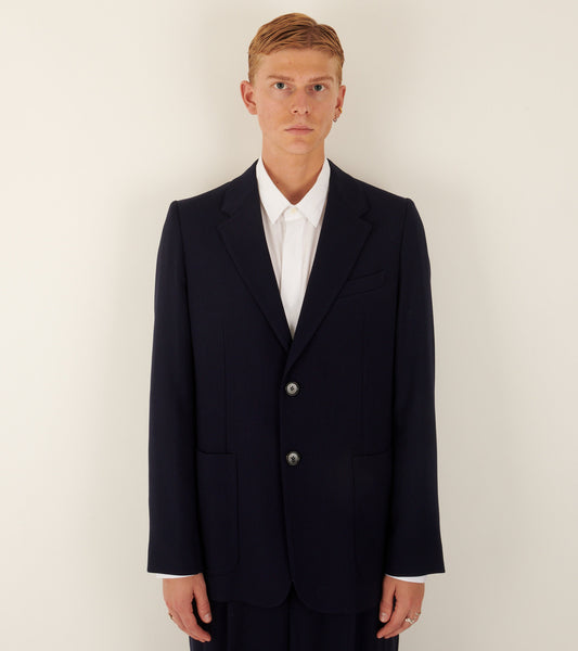 Two Buttons Jacket Night Blue