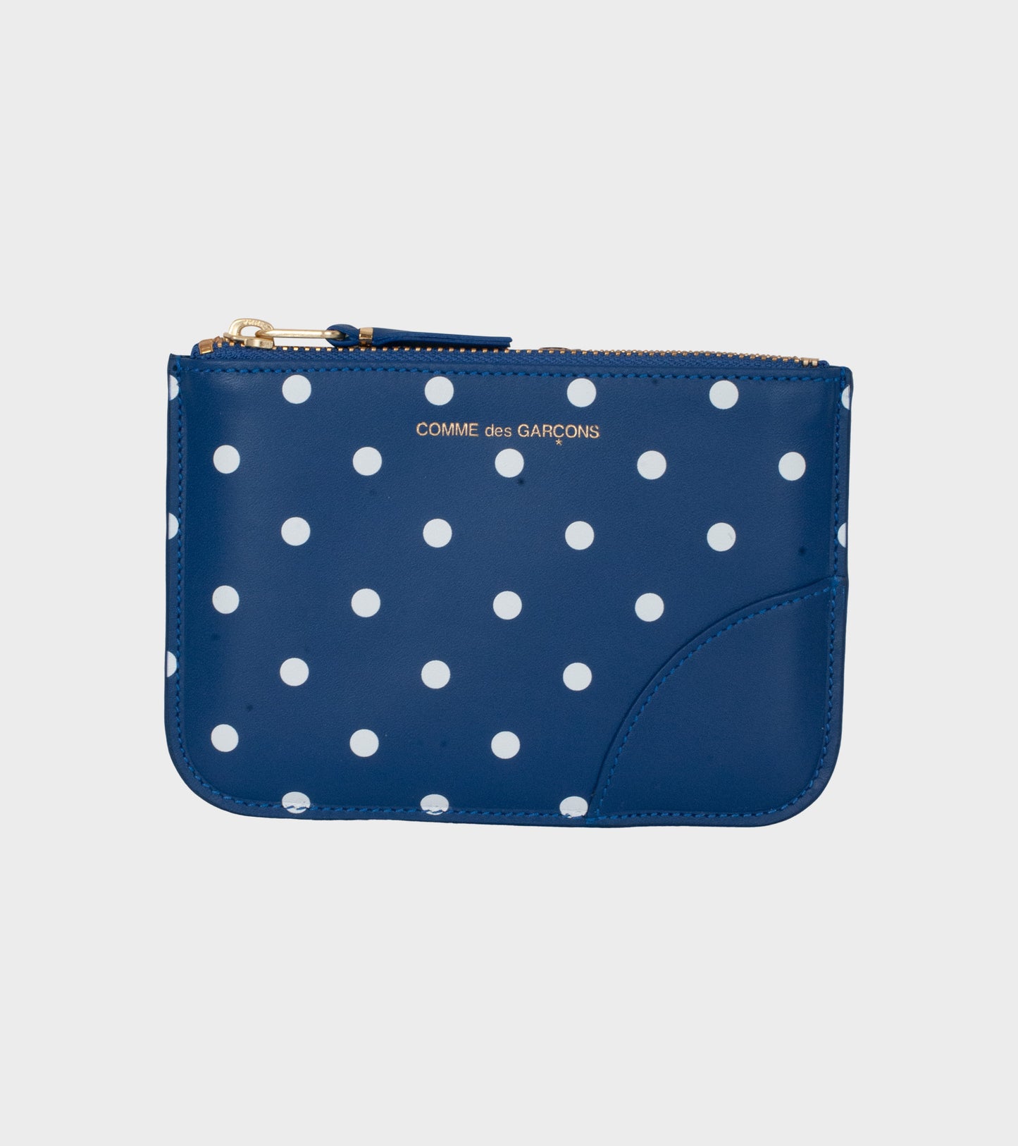 Polka Dots Printed Wallet Blue