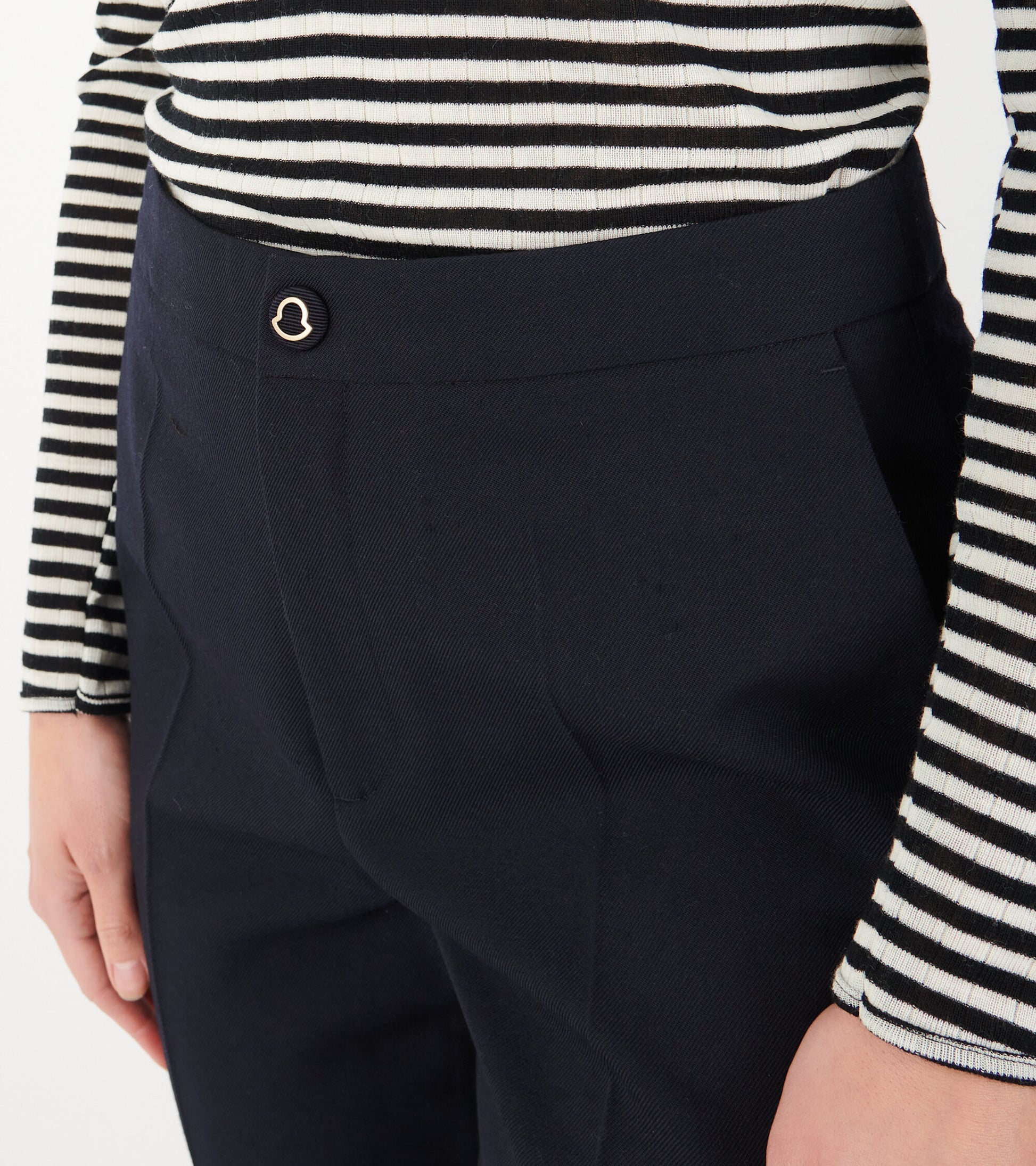 Wool Trousers Dark Navy
