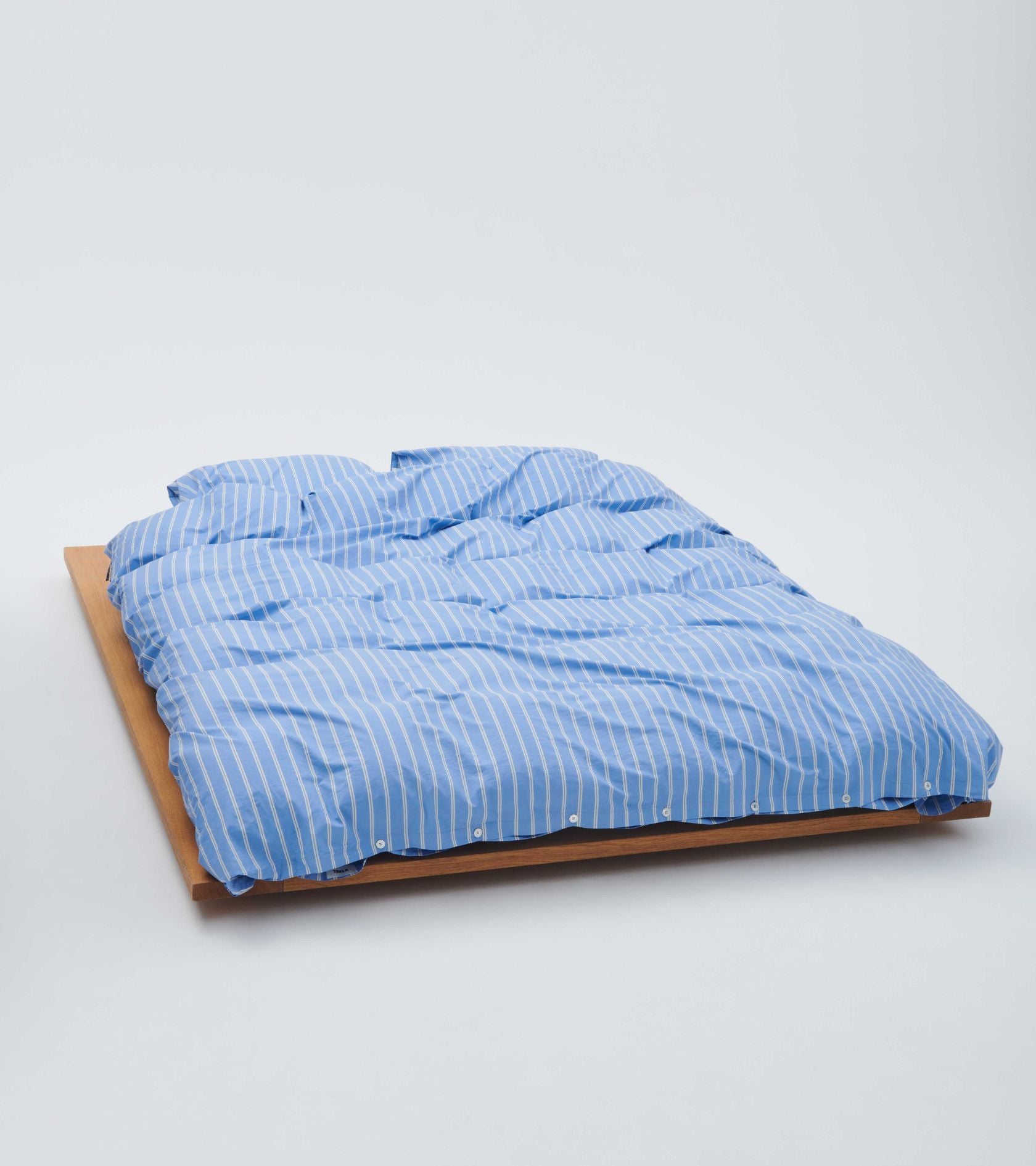 Percale Pillow 60X63 Island Blue Stripes