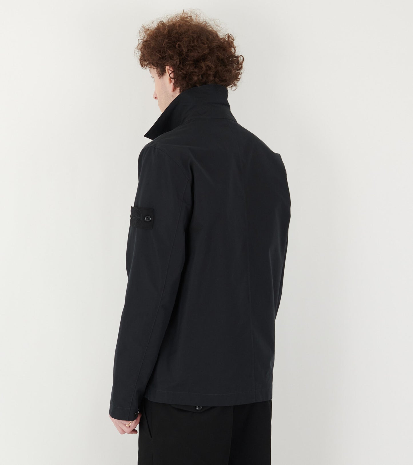 Ghost Cotton Zip Overshirt Black