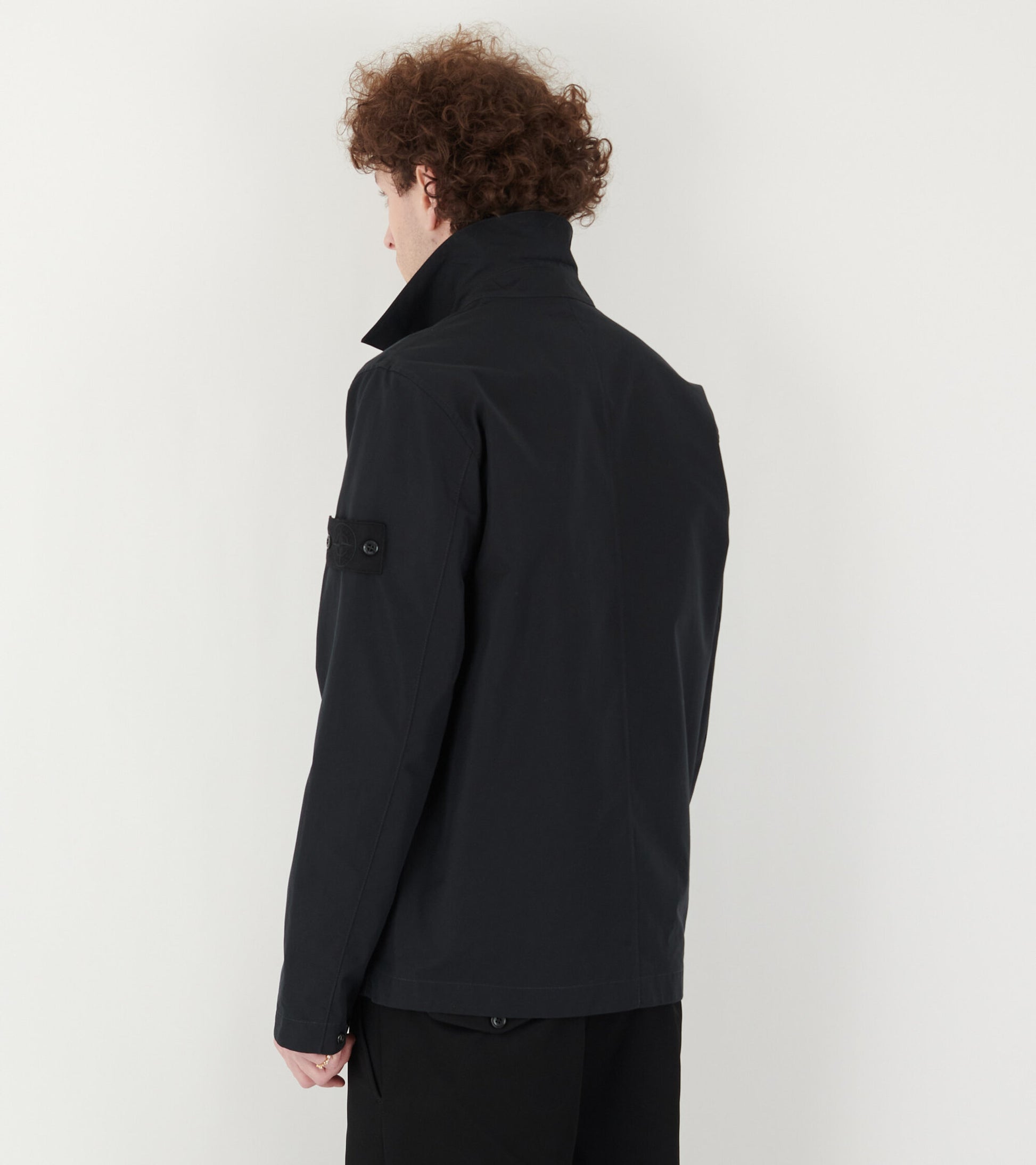 Ghost Cotton Zip Overshirt Black