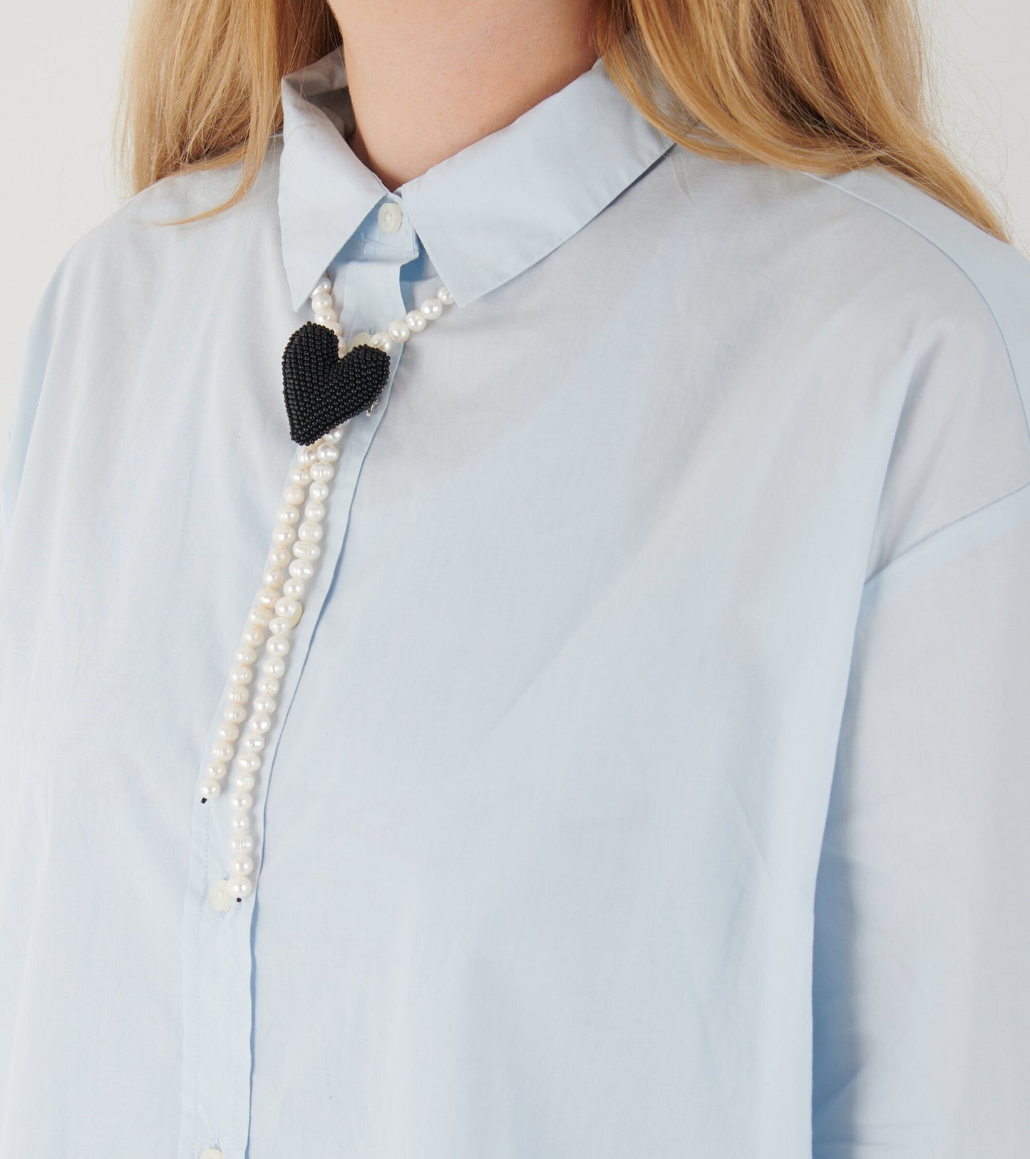 Black Heart Texas Tie Necklace