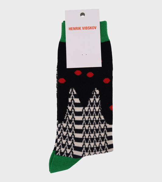 Cherry Pie Socks Green/Black