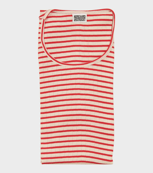 101 Rib Ecru/Red