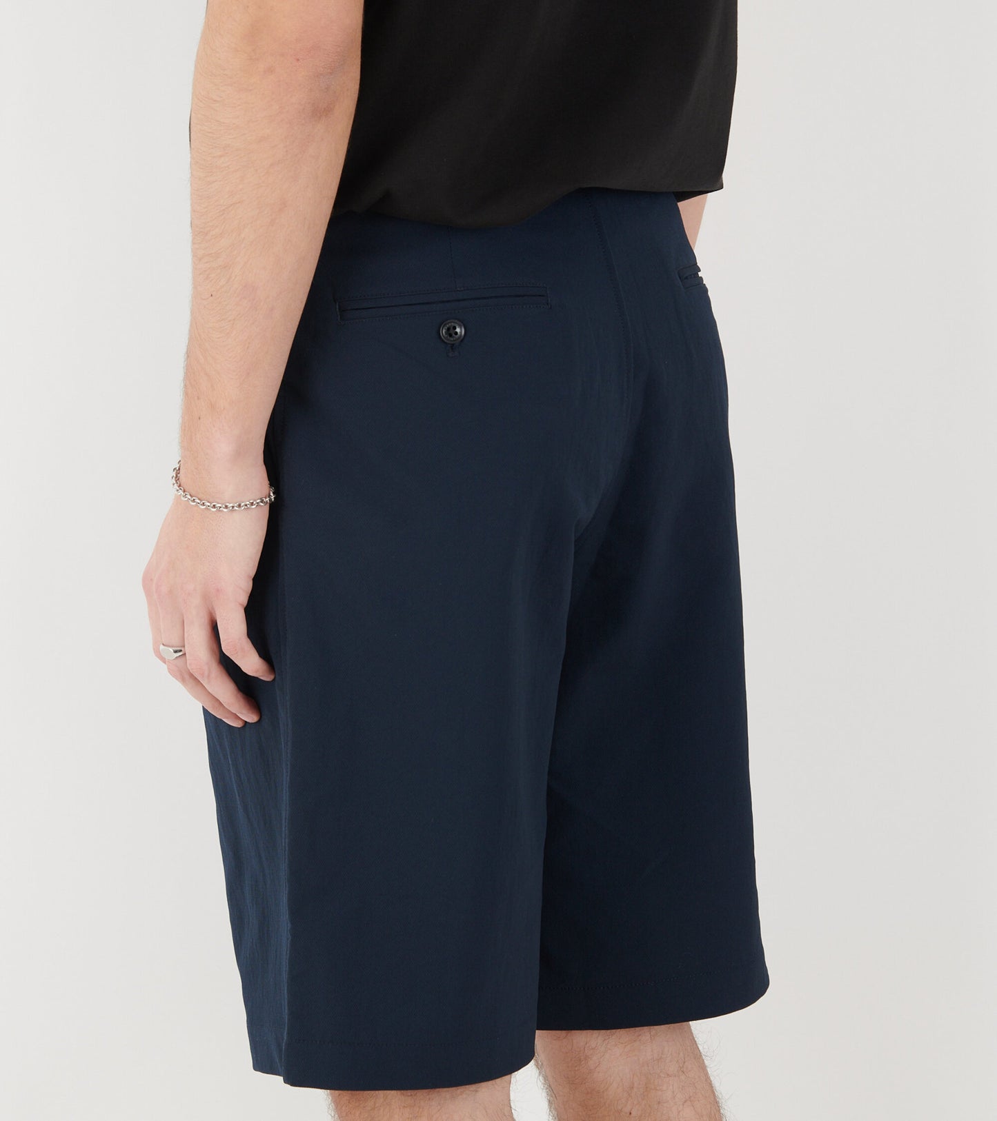 Alphadry Double Pleats Shorts Navy