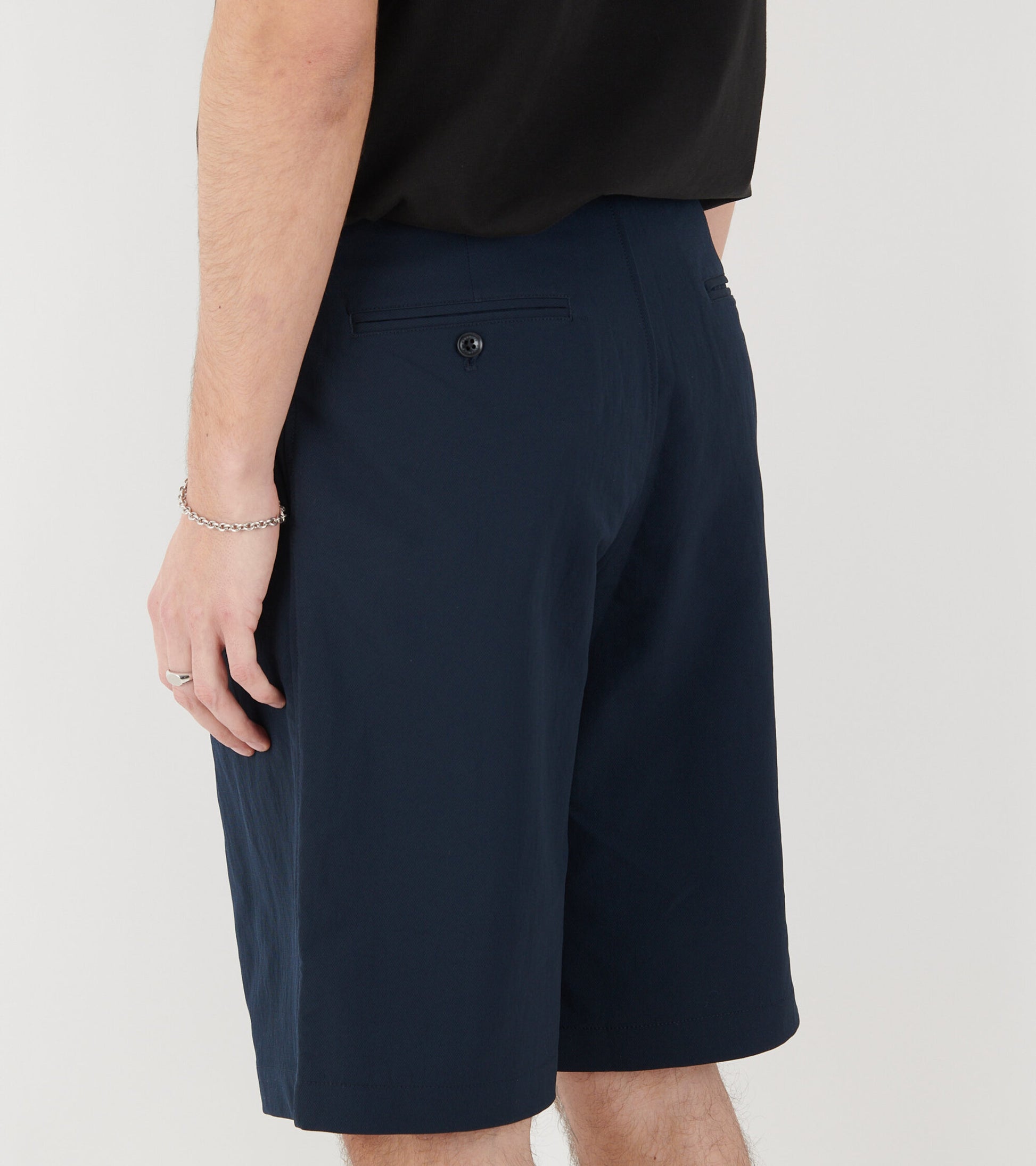 Alphadry Double Pleats Shorts Navy