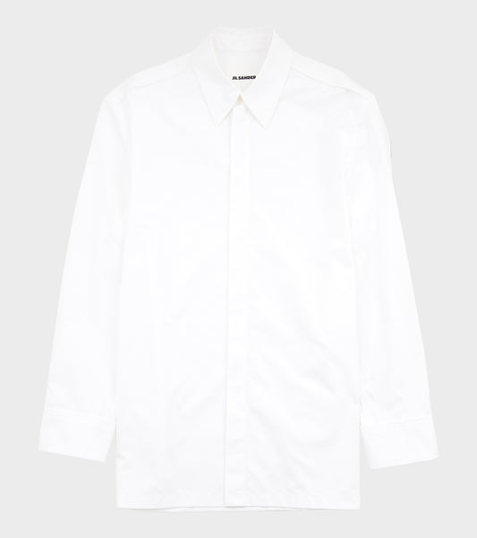 Heavy Organic Poplin Shirt White
