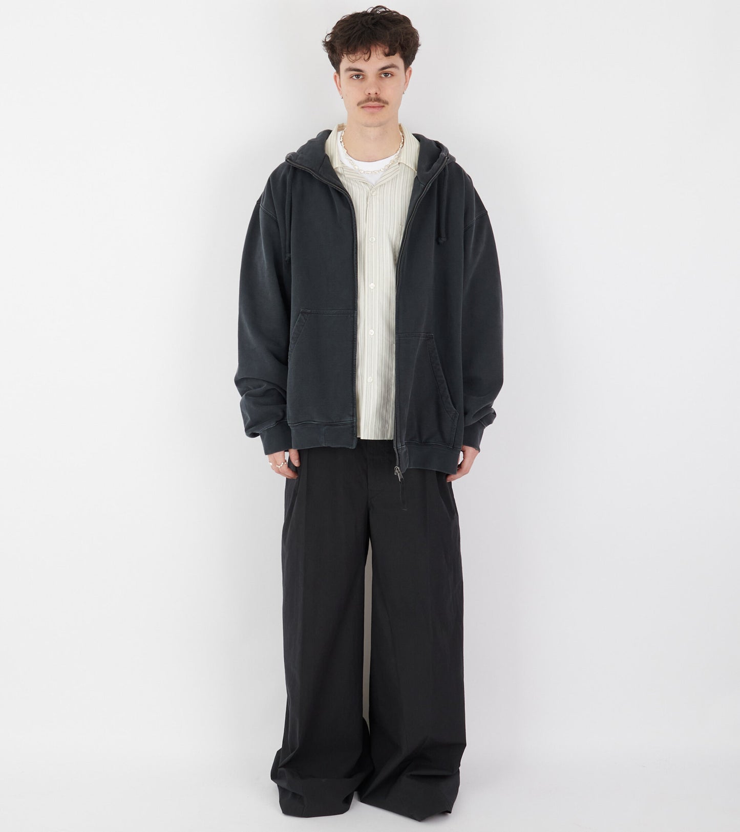 Pleat Trousers Black