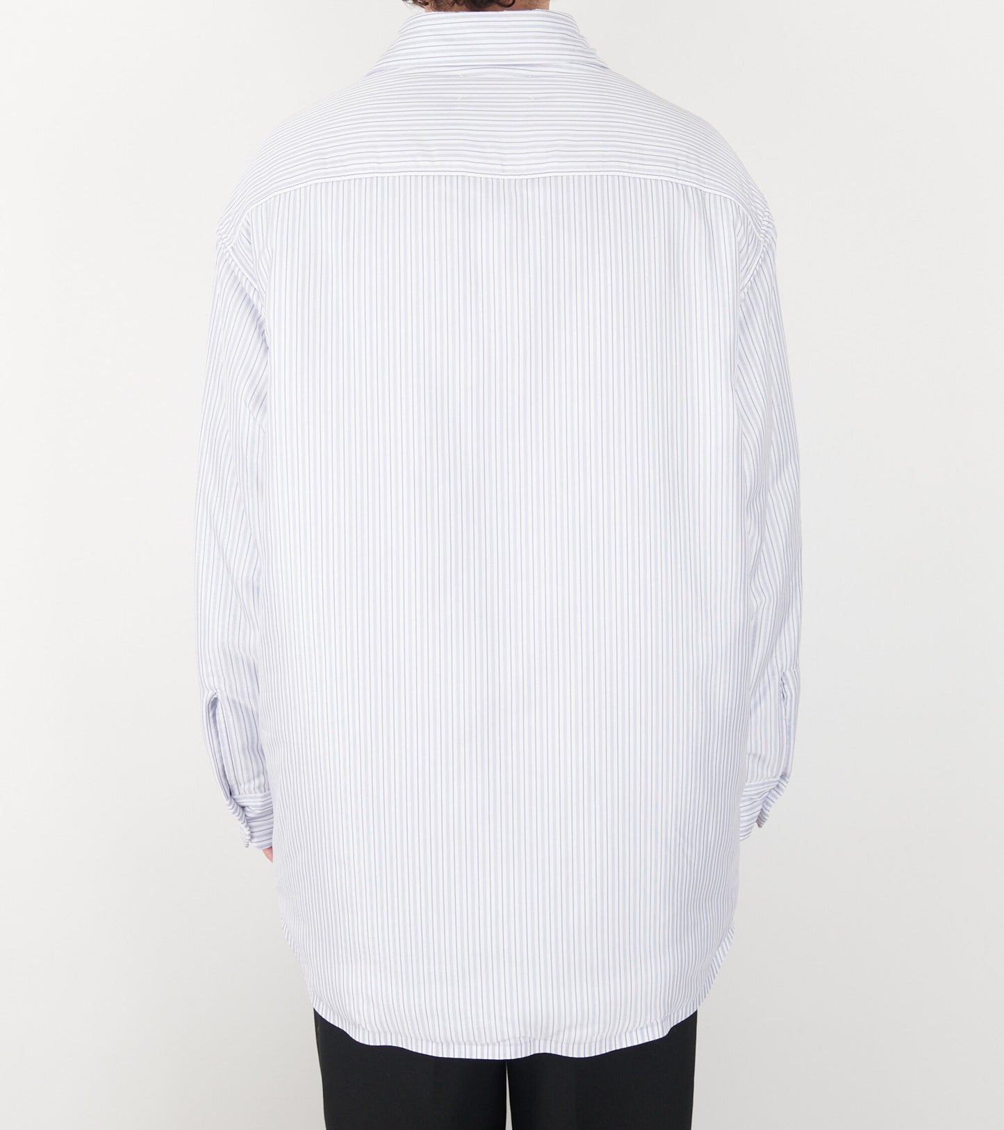 Padded Striped Shirt White/Blue
