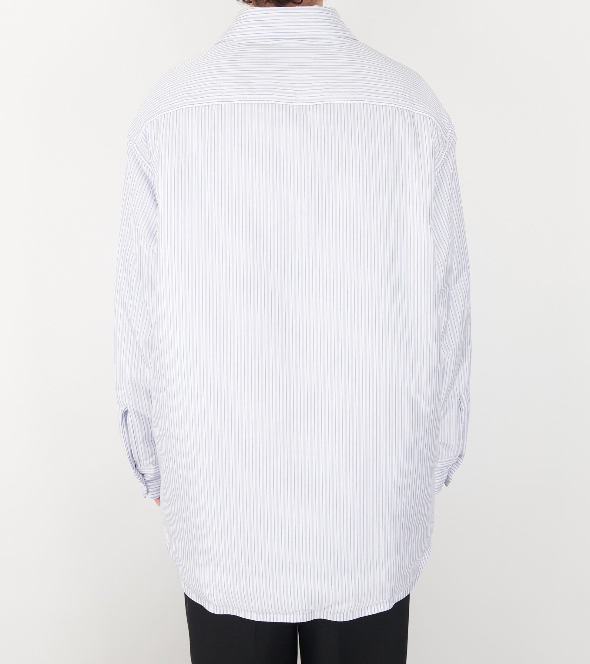 Padded Striped Shirt White/Blue