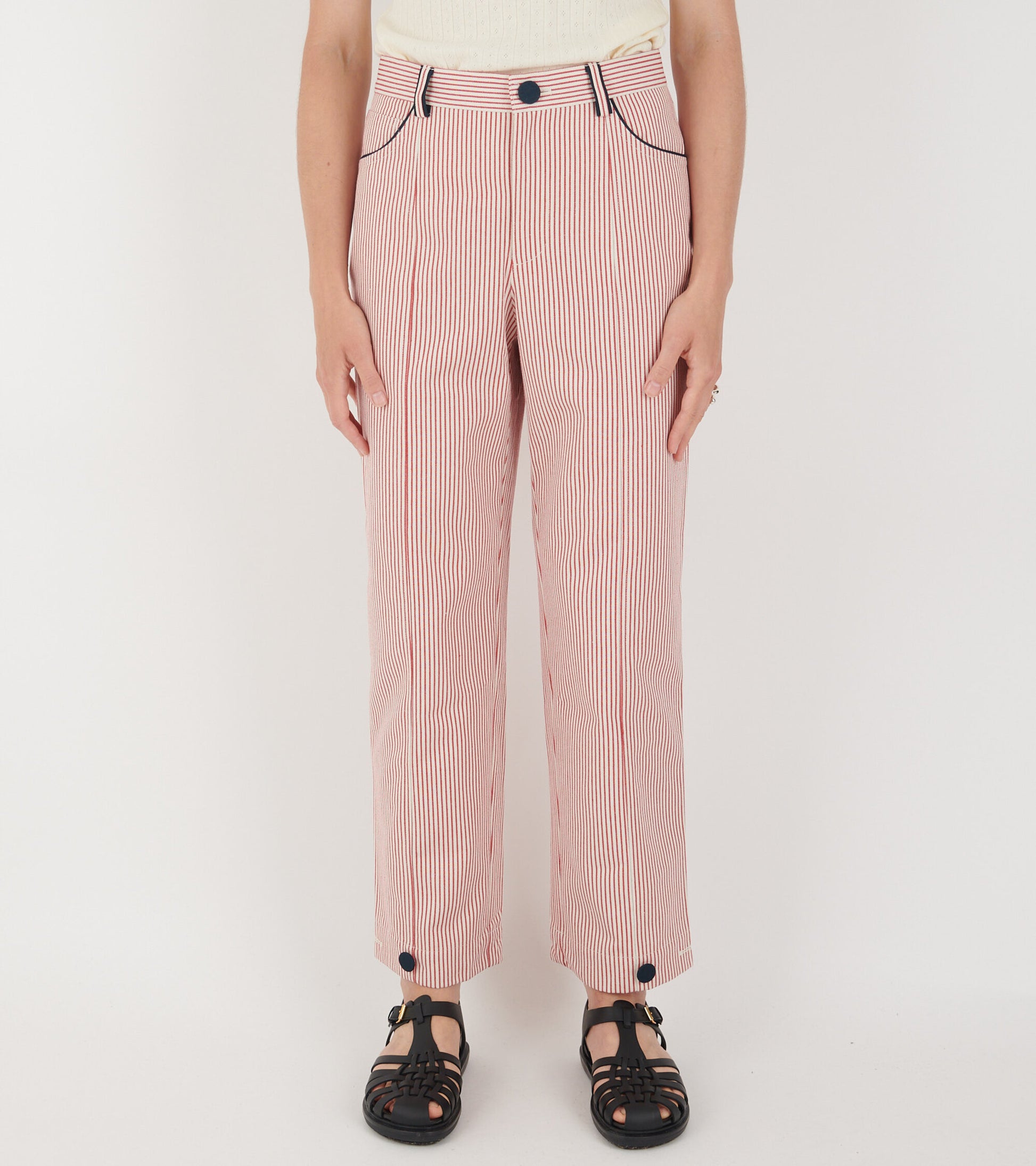 Emma Pants Red/White Stripe