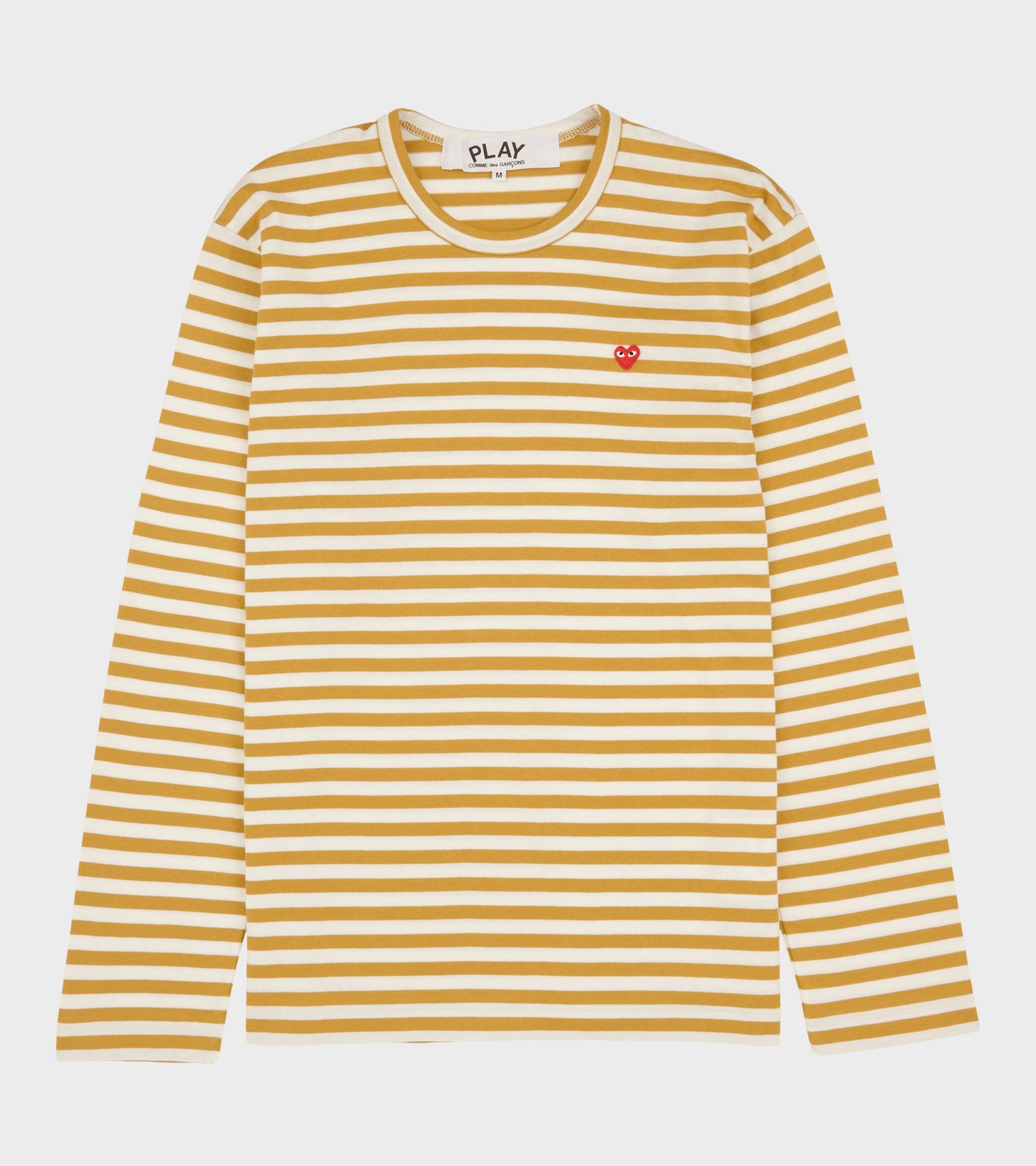 M Small Heart Striped LS T-shirt Yellow