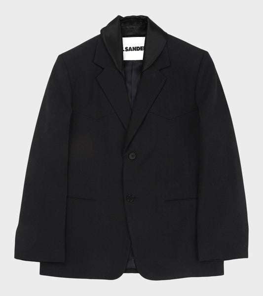 Fluid Silk Blazer Midnight