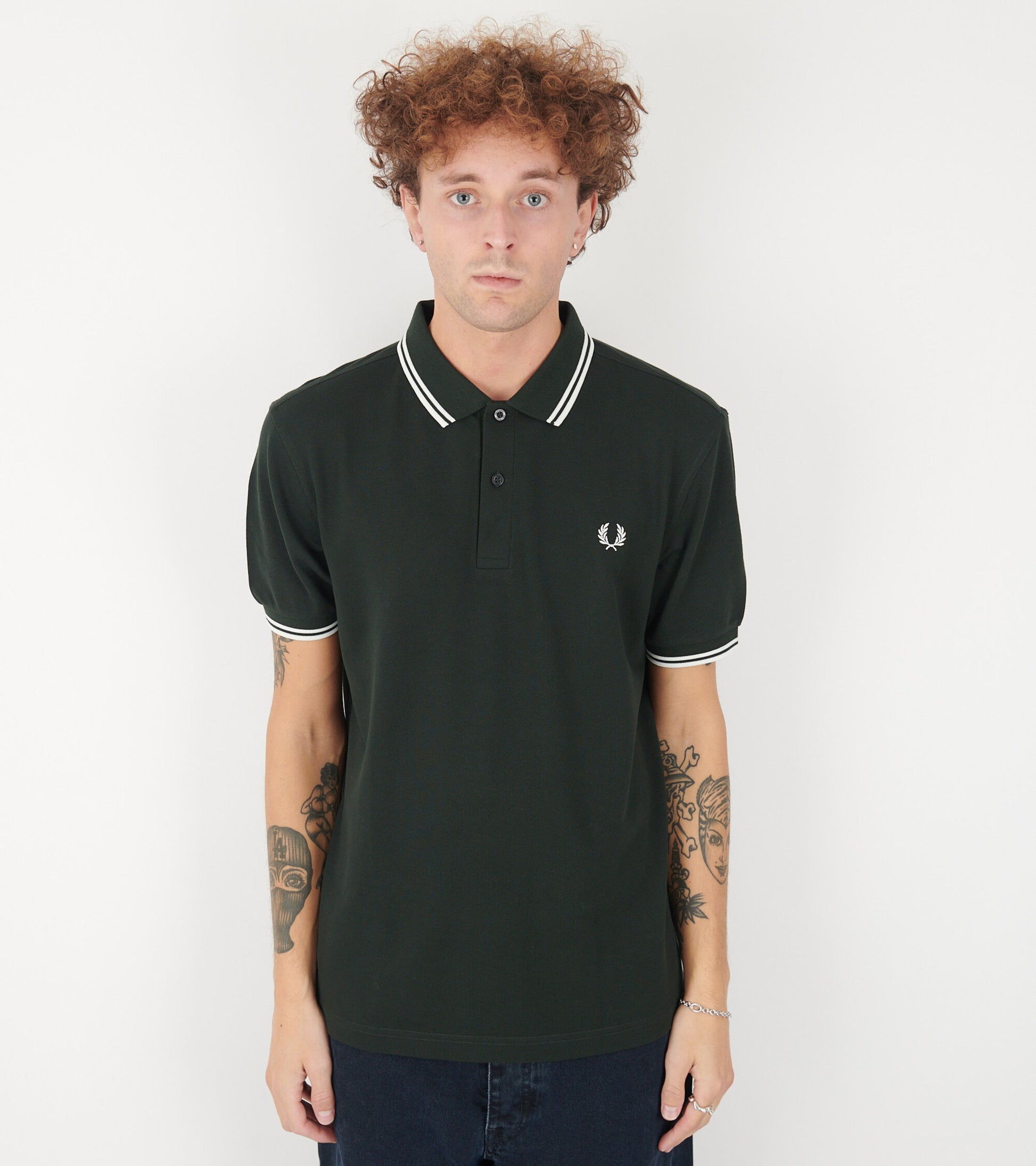 X Fred Perry Strong Will Polo Dark Green