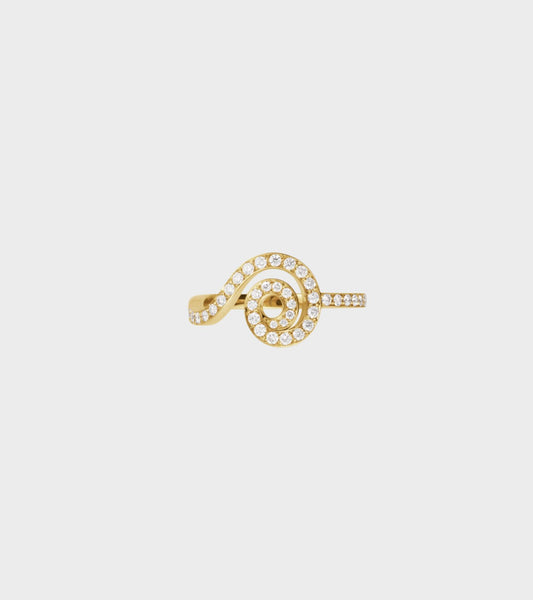 La Dorset Pavé Ring Gold