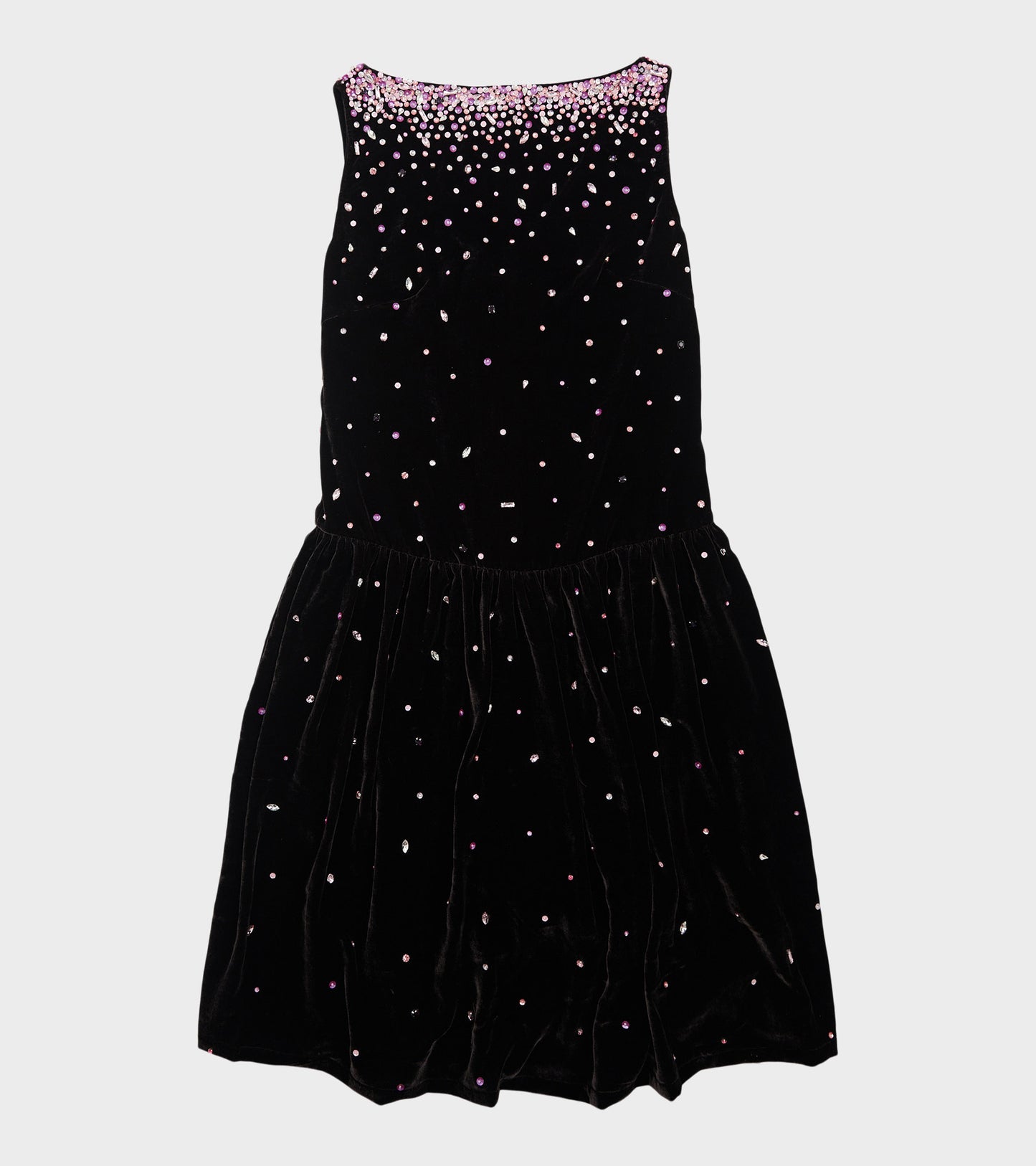 Sonya Dress Dark Brown w. Pink