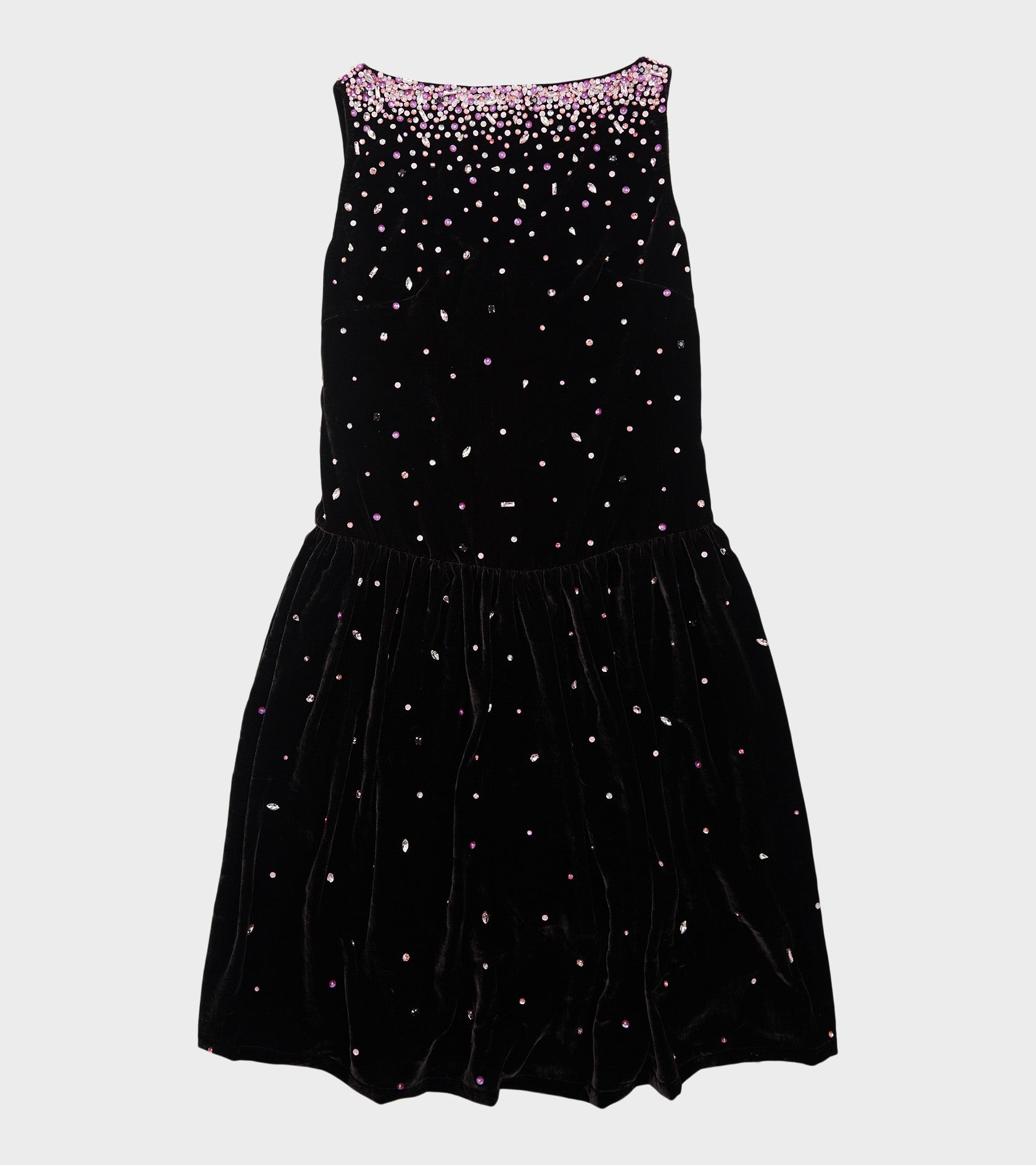 Sonya Dress Dark Brown w. Pink