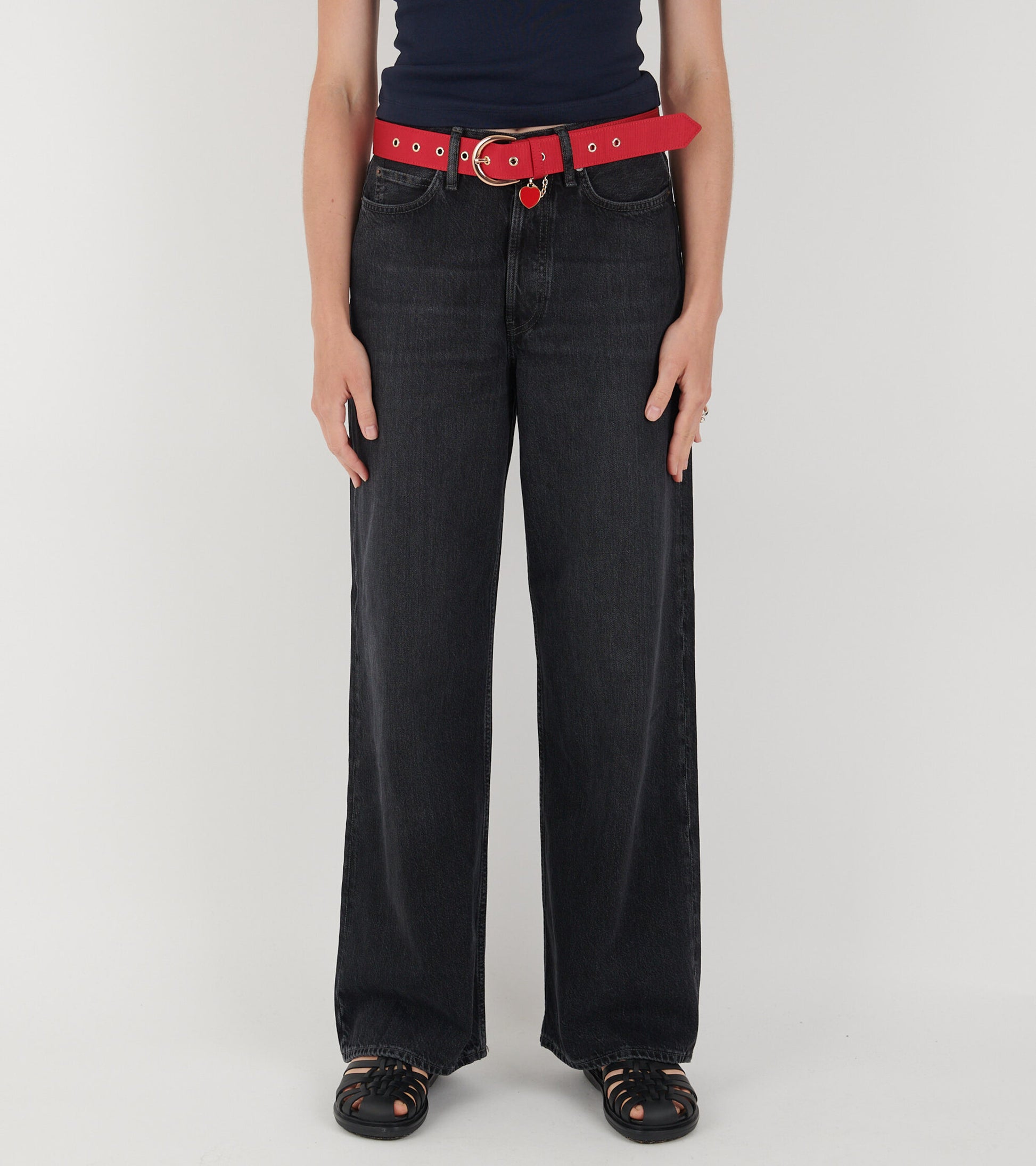 Snoopy Belt Bright Red