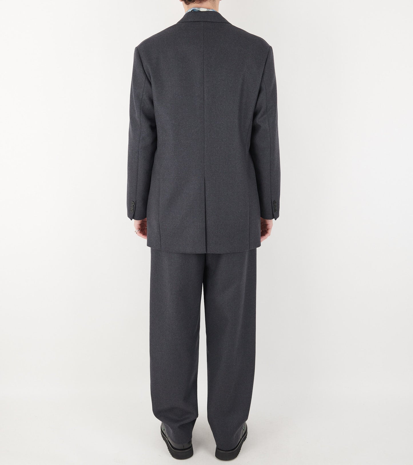 Light Melton Slacks Top Charcoal