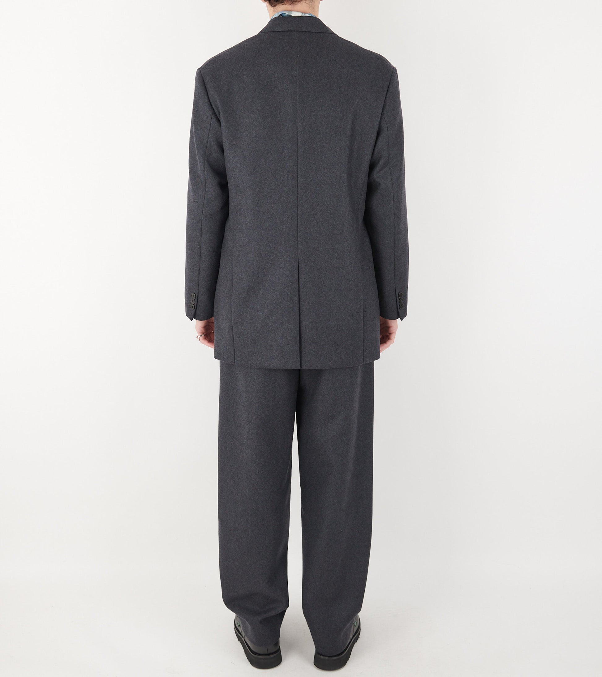 Light Melton Slacks Top Charcoal
