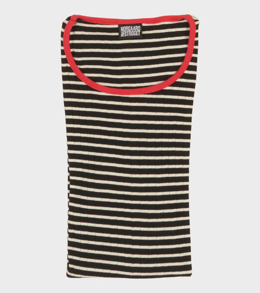 101 Rib Black/Ecru/Red