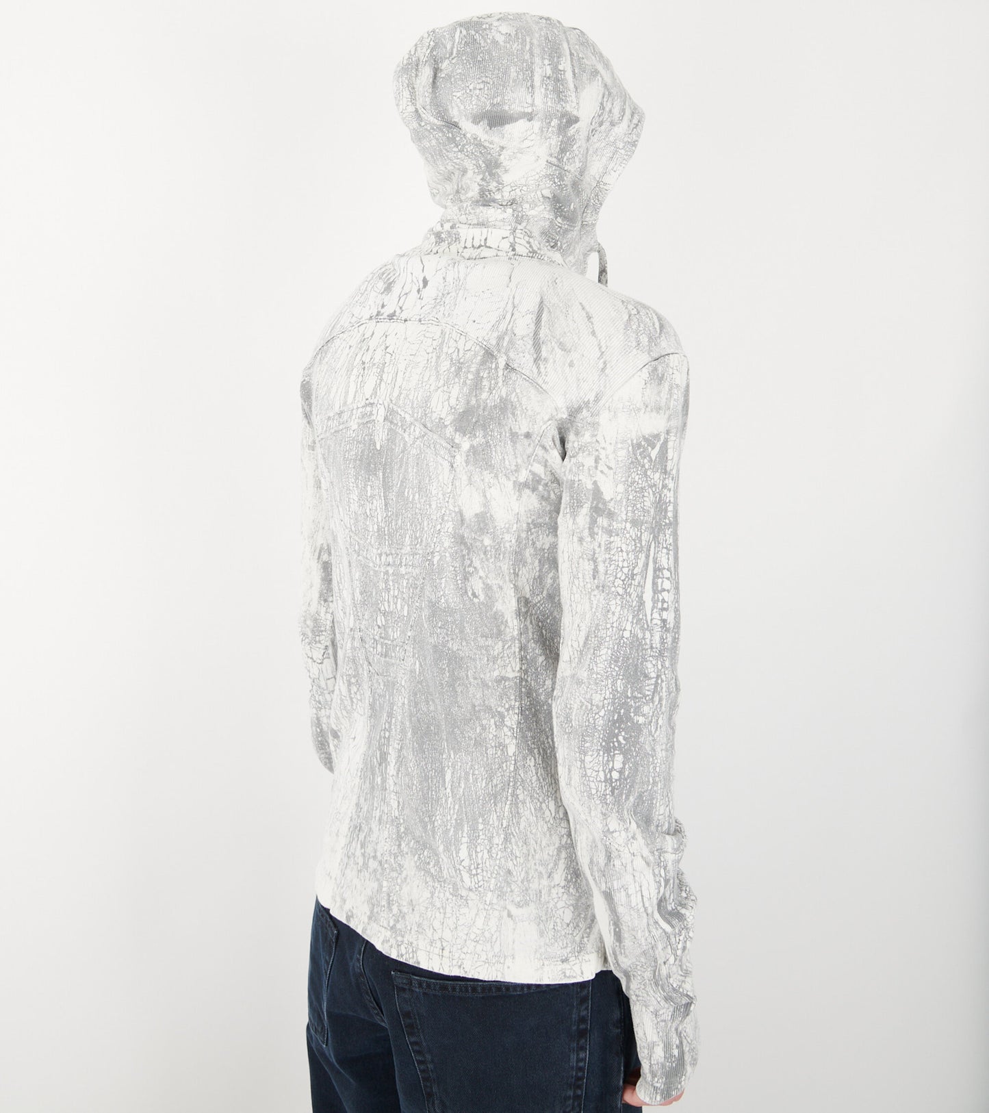 Zippered Dyed Sweater Faded Black