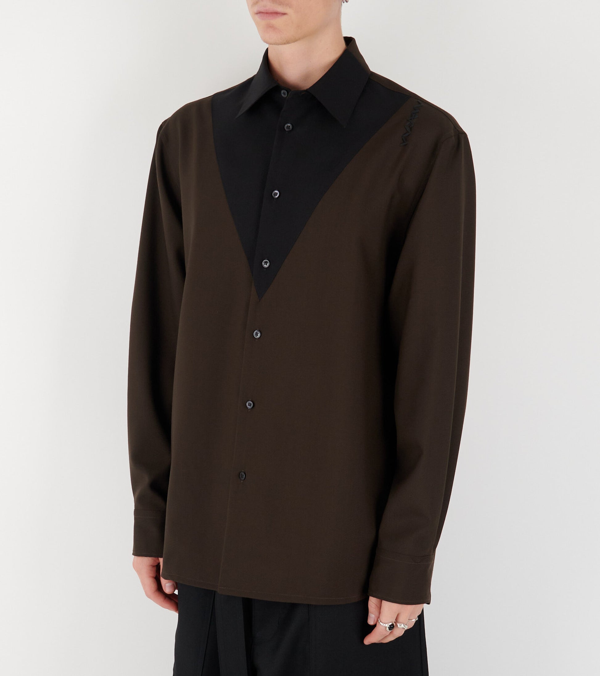 Two Tone Shirt Brown/Black