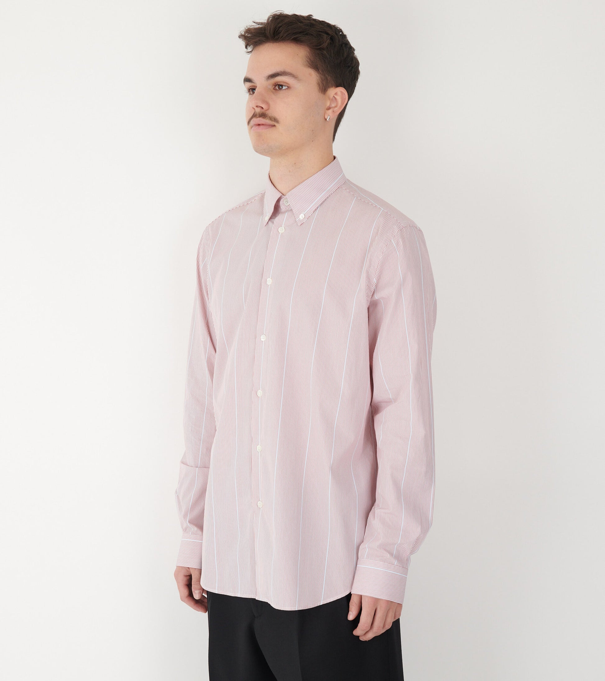 Casual Fit Striped Shirt Red/Light Blue