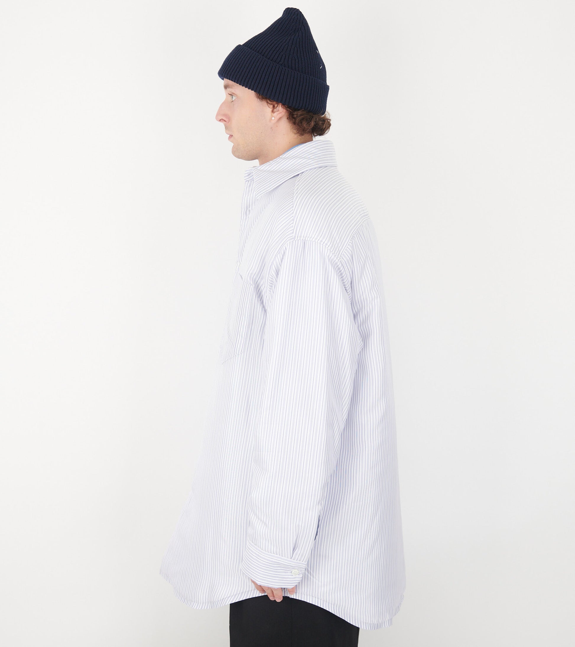 Padded Striped Shirt White/Blue