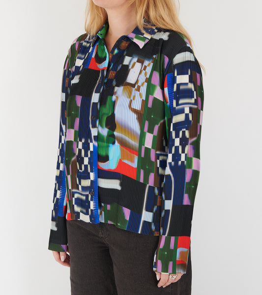Knight Plisse Shirt Kaleidoscope Tetris