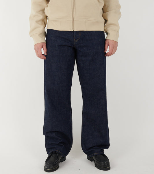 Loose Jeans Simple Rinse Blue