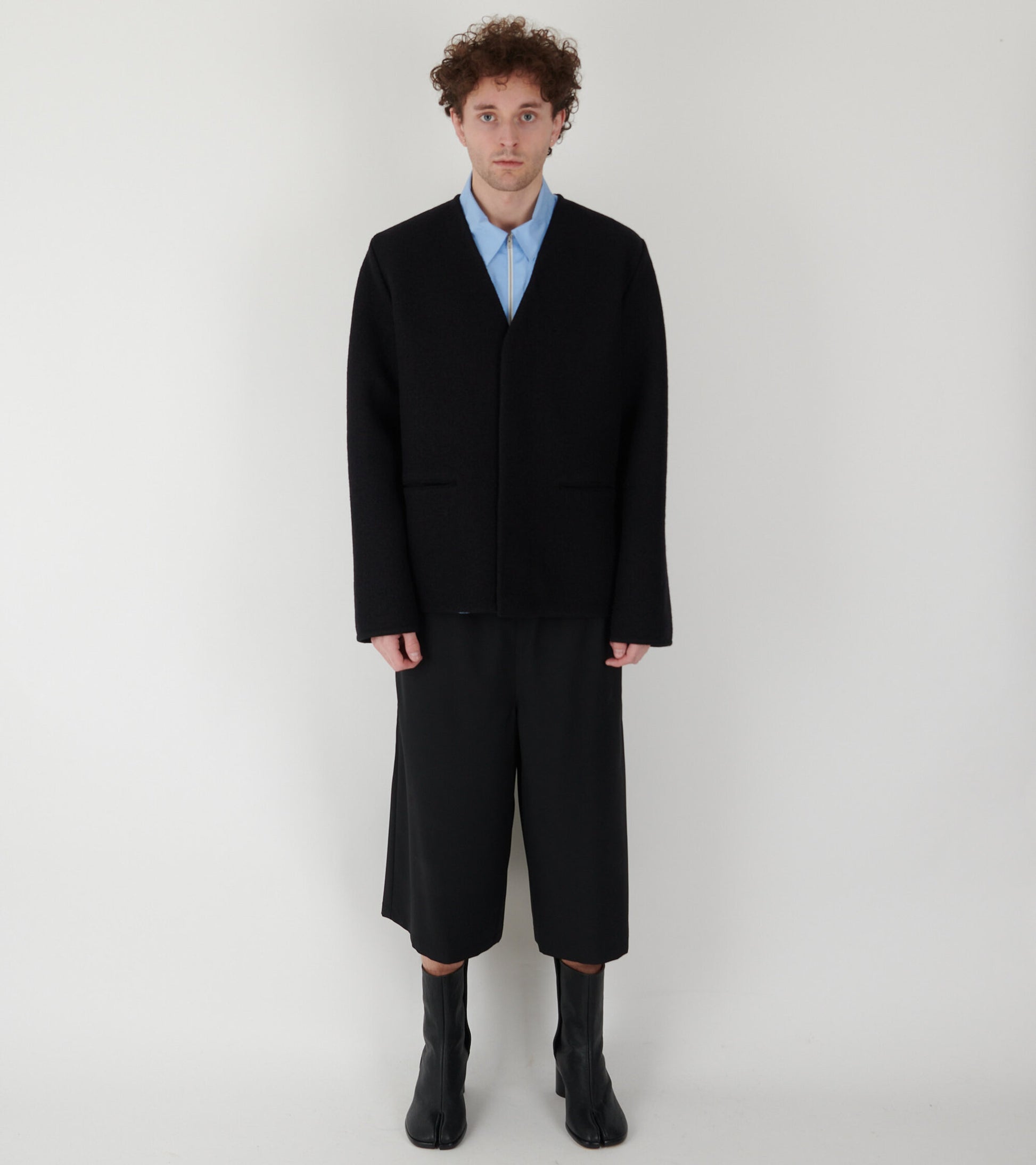 Walker Felted Cardigan Black