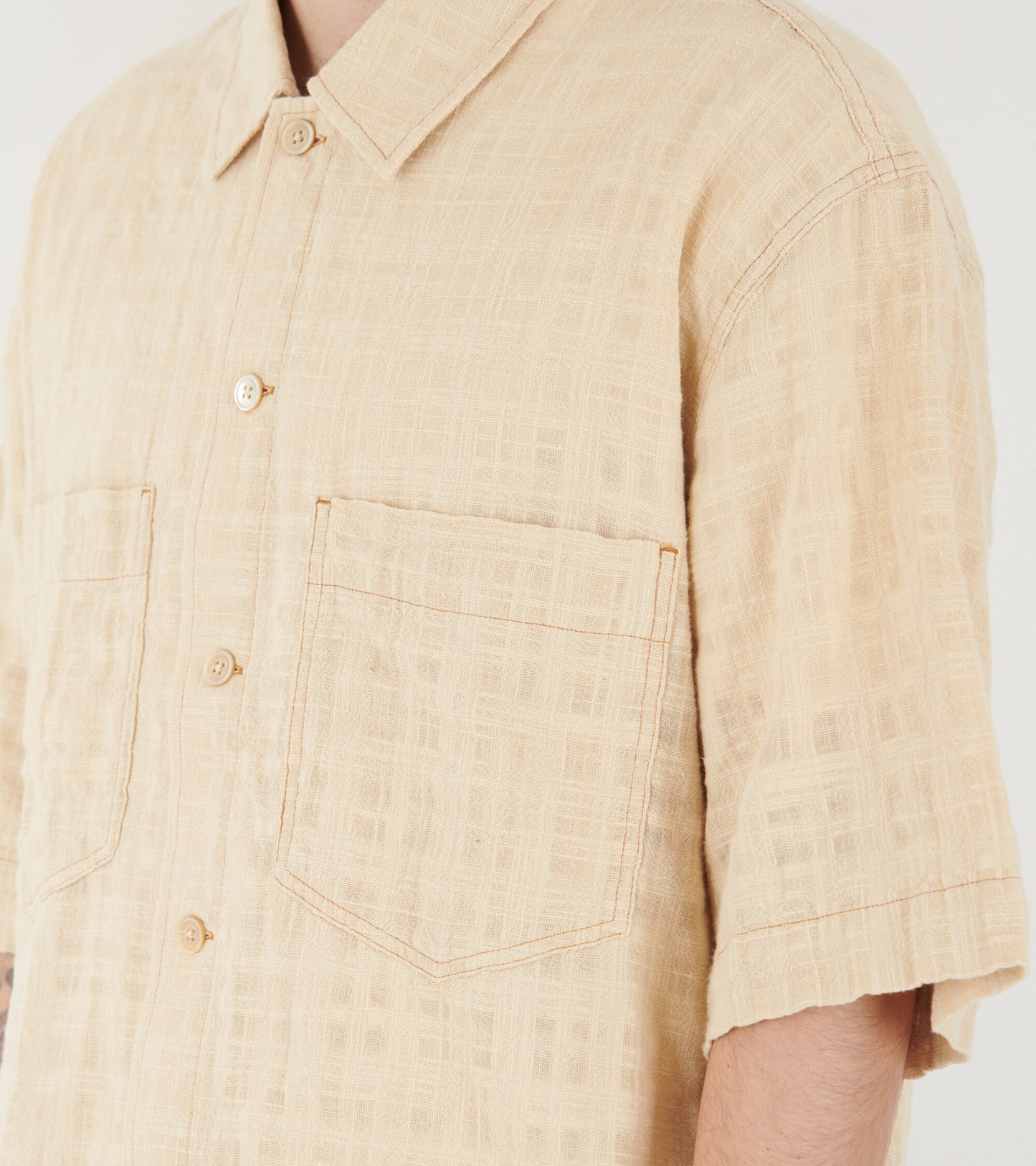 Adam Shirt Beige Contrast