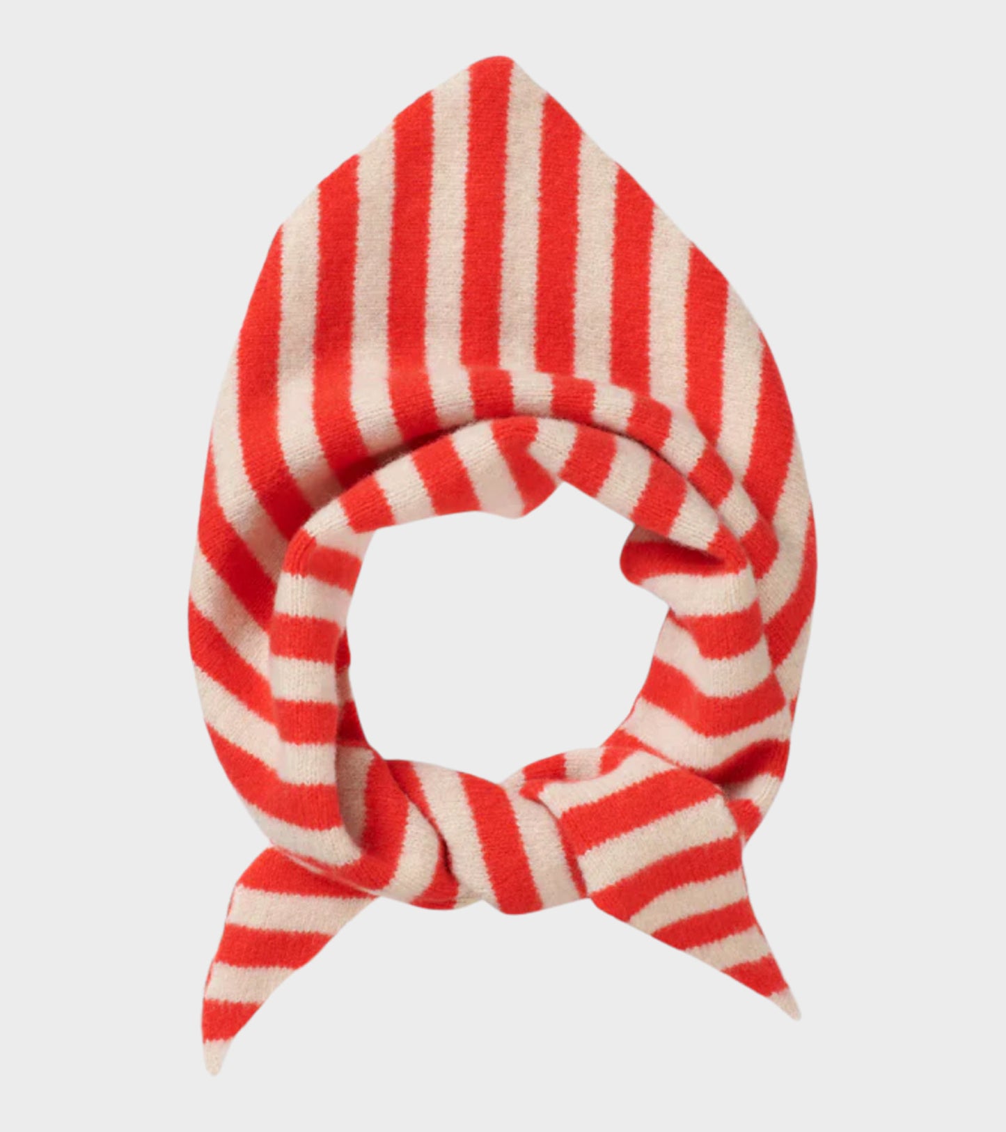 Stripe Triangle Neckerchief Poppy/Oatmeal