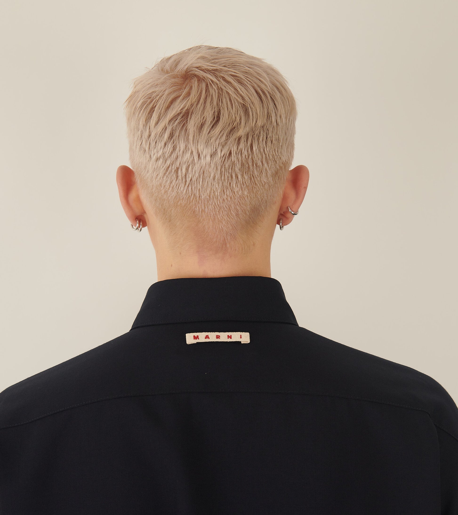 Tropical Wool Shirt Dark Navy