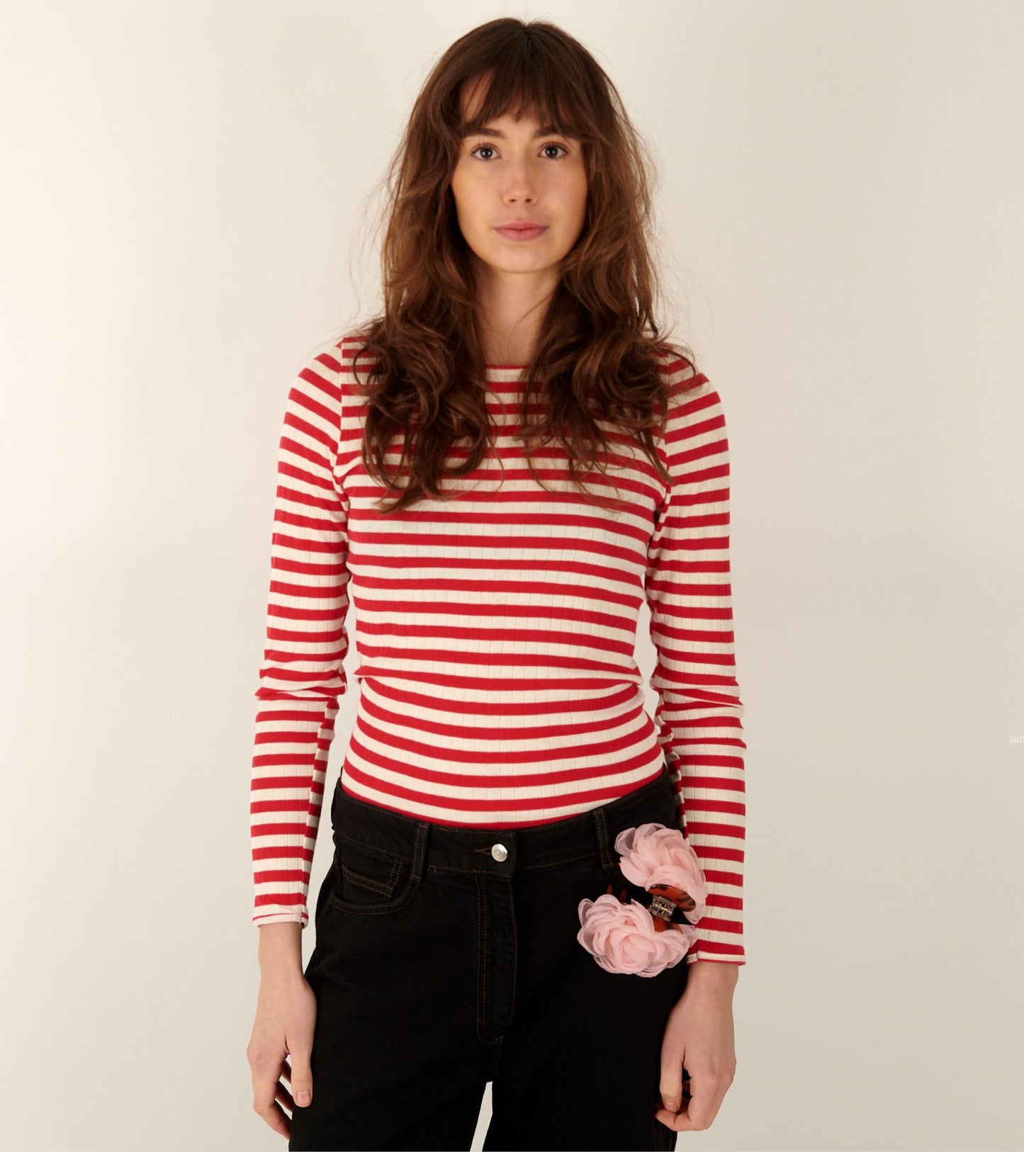 101 Rib Red/Ecru