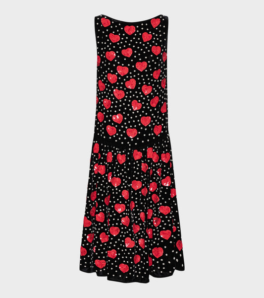 Sonya Dress Black Silk Velvet