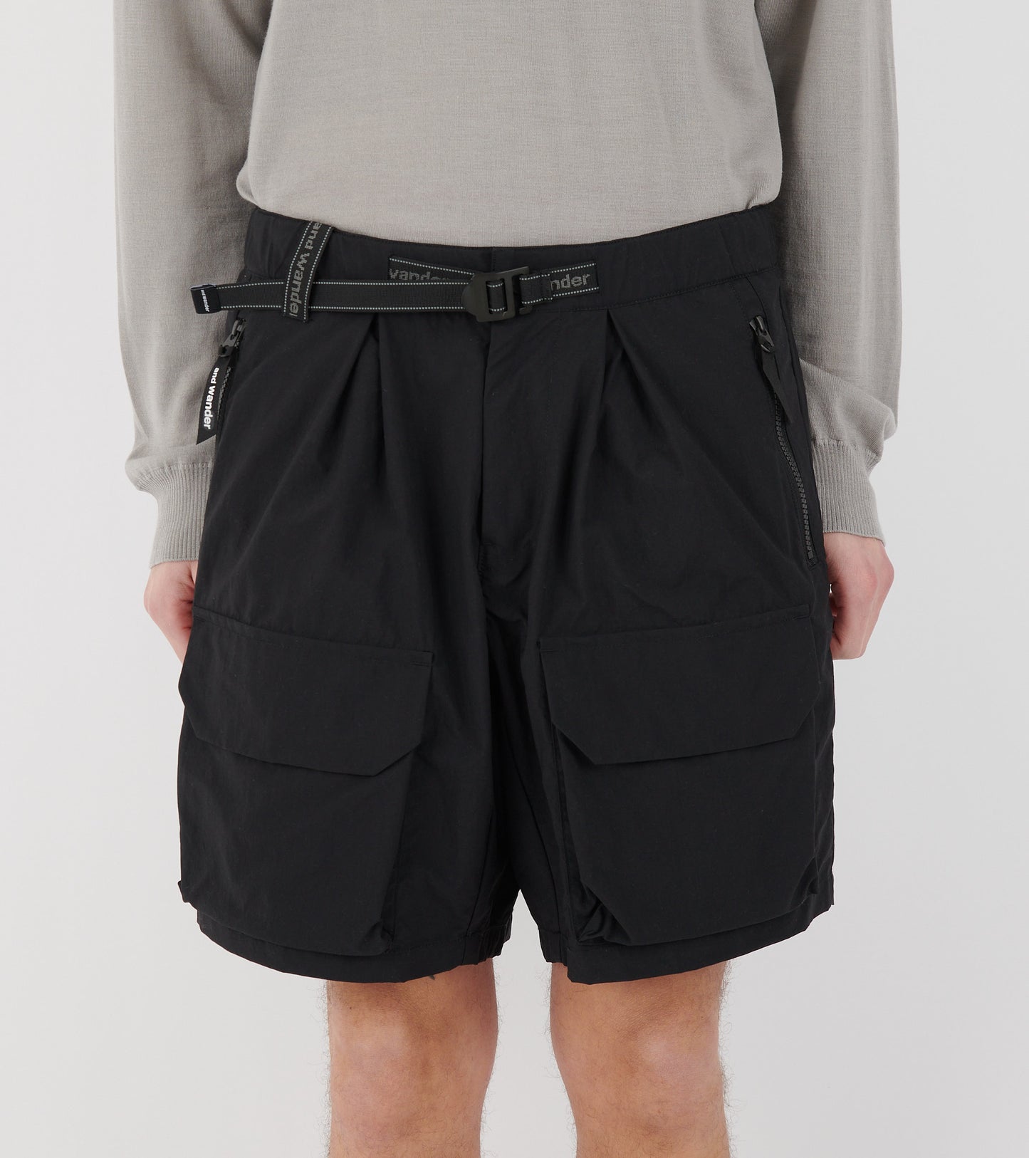 Nylon Twill Shorts Black