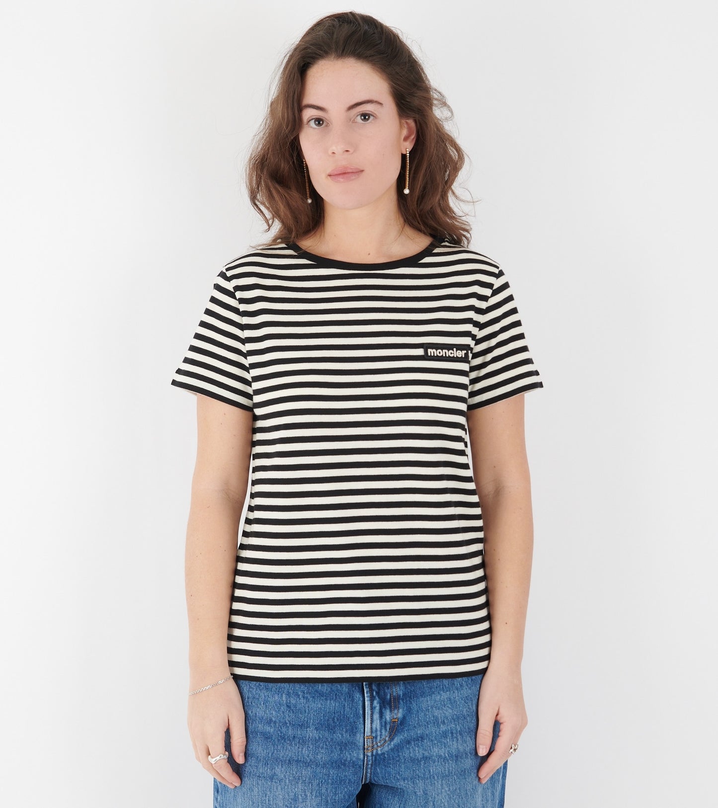 Striped Logo T-shirt Black/White