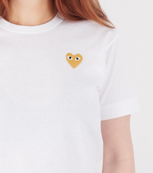 U Gold Heart T-shirt White