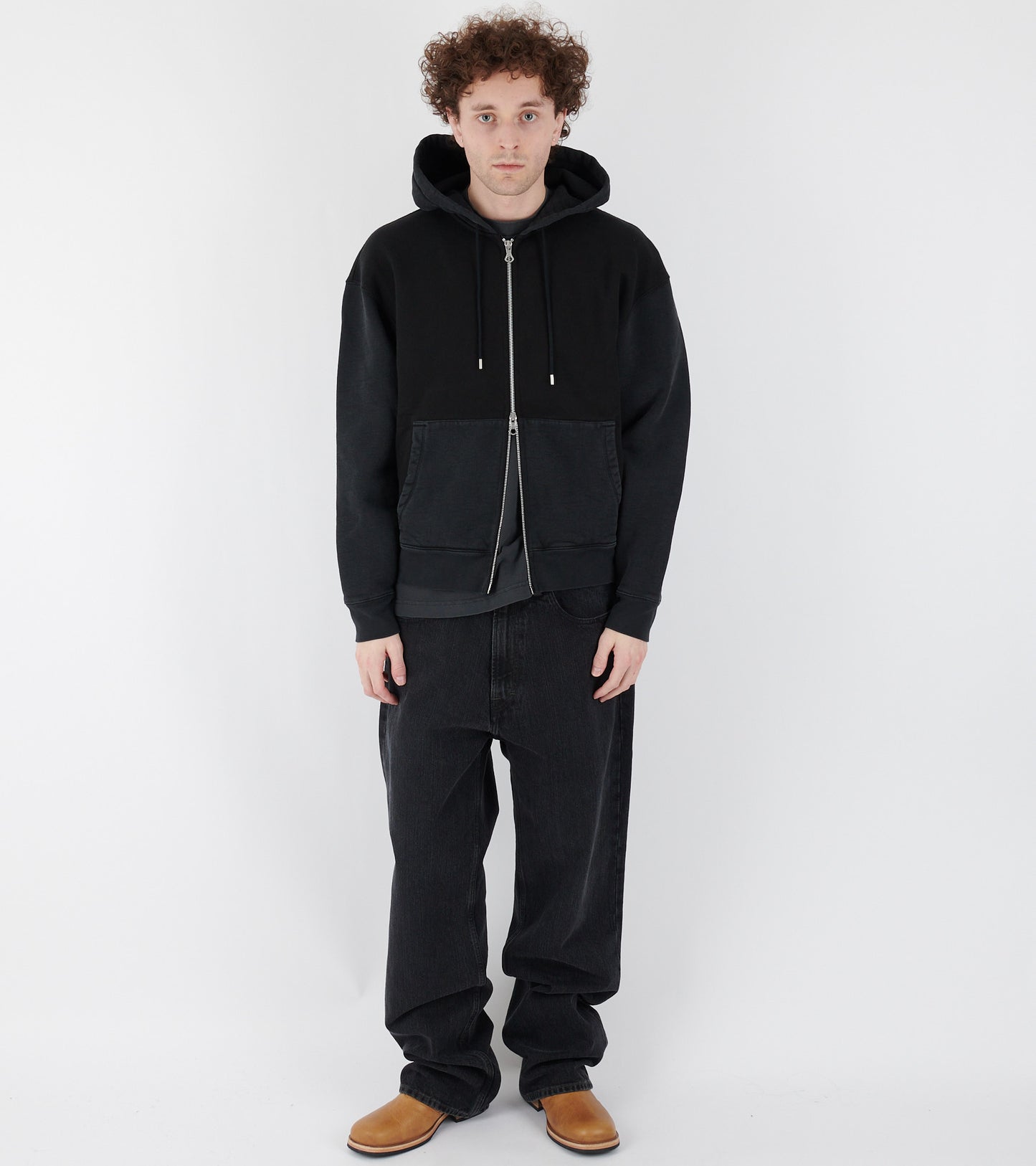 Rascal Hood Pigment Black Hefty Fleece