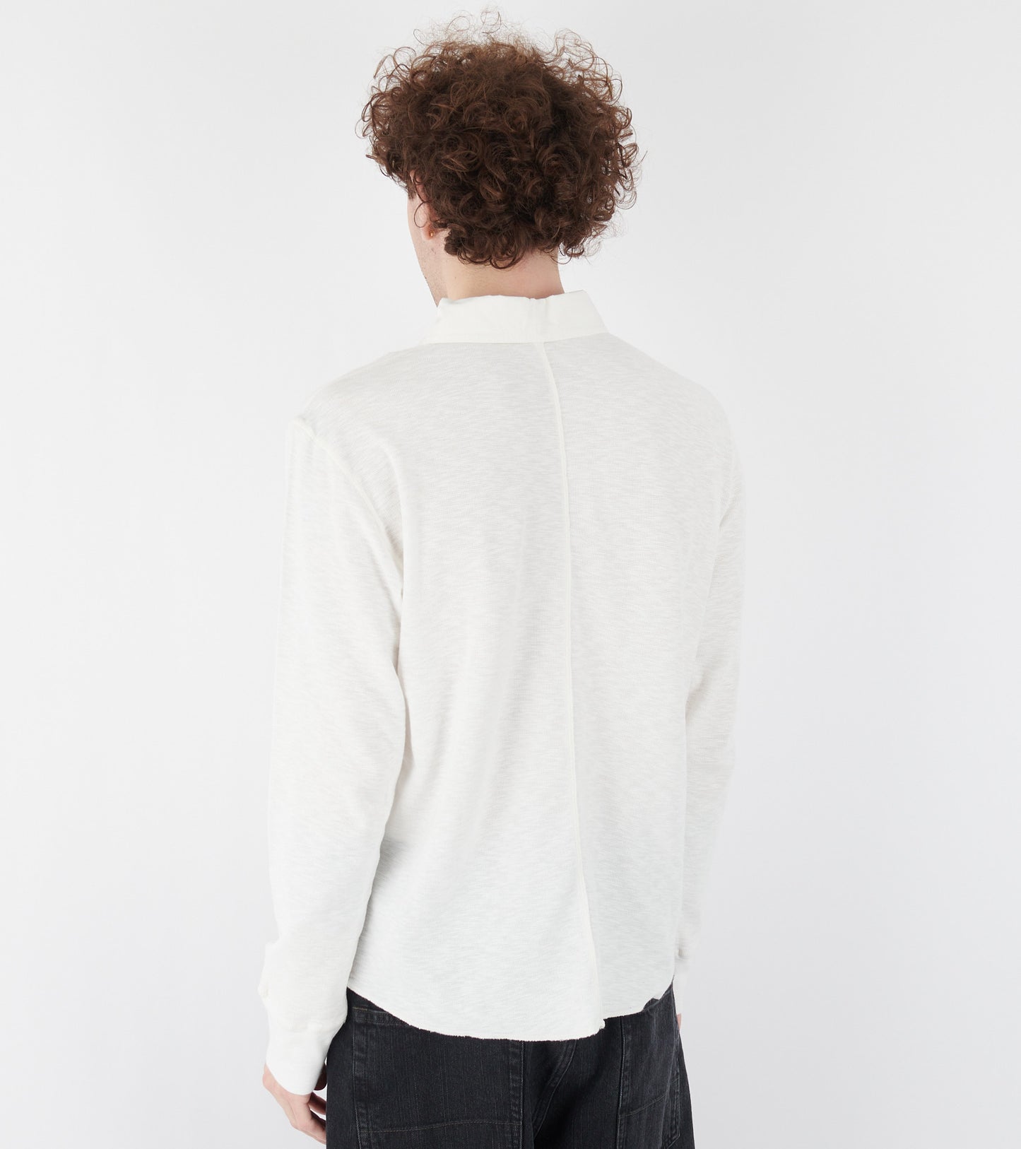 Rugby Waffel Tee LS White