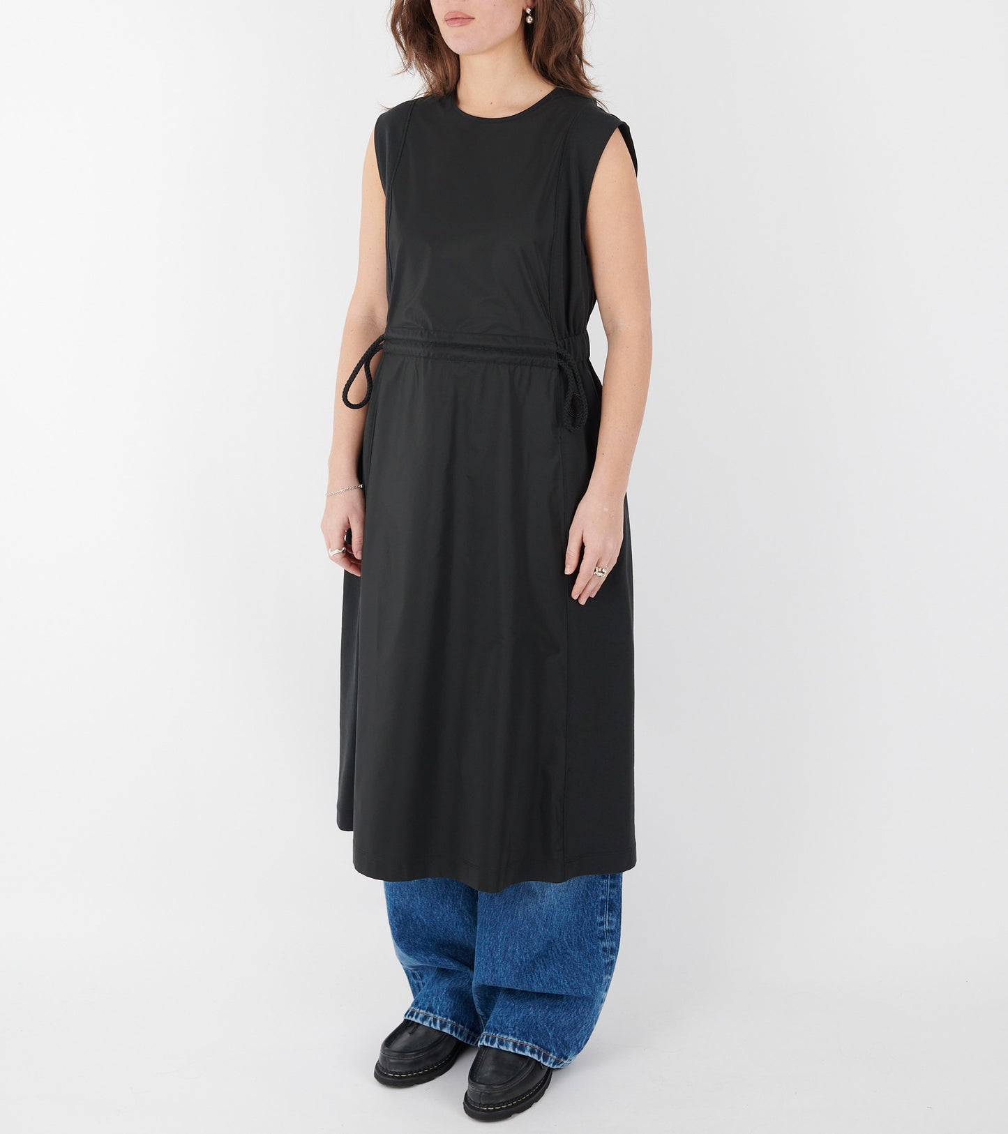 Cotton Midi Dress Black