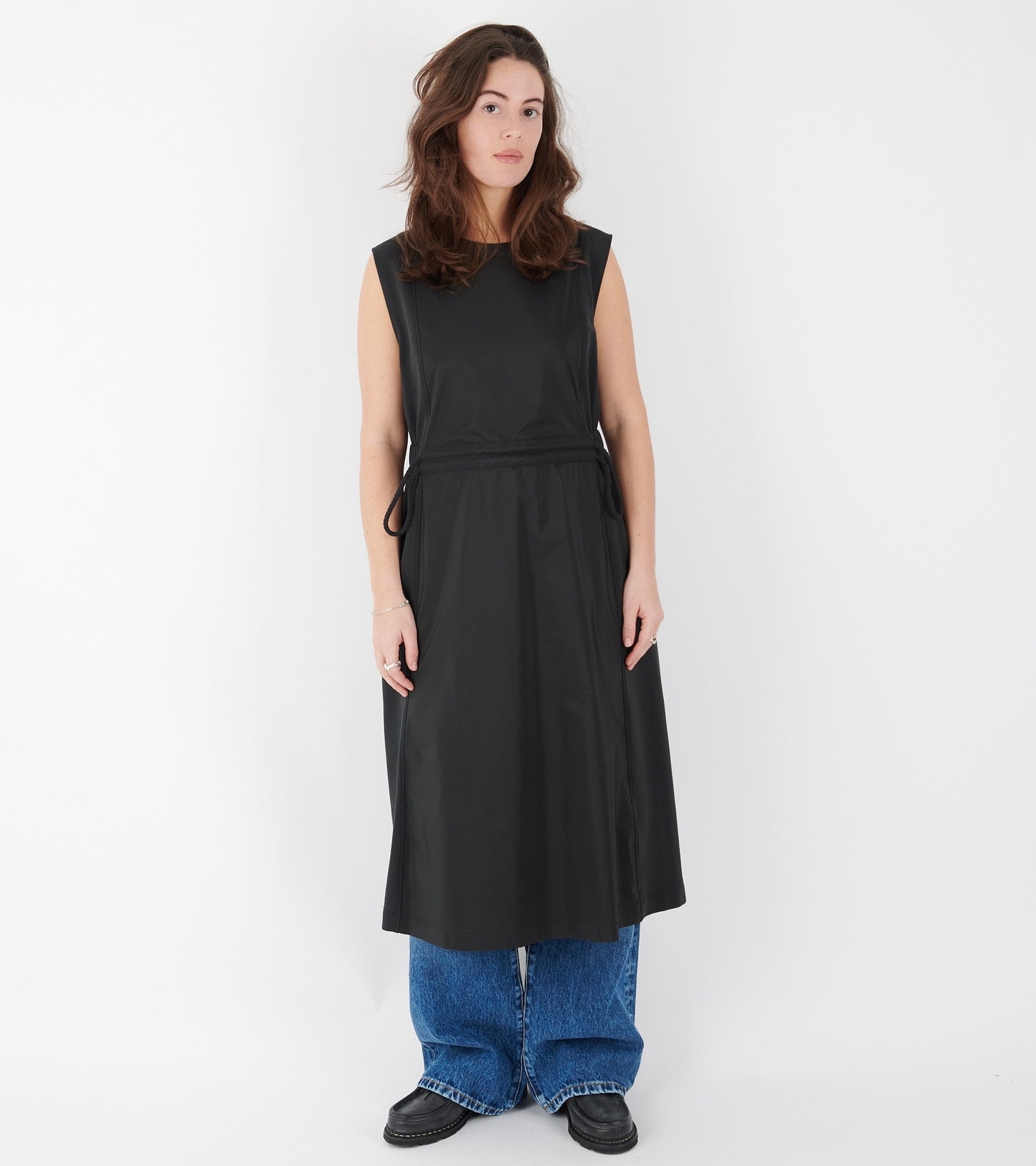 Cotton Midi Dress Black