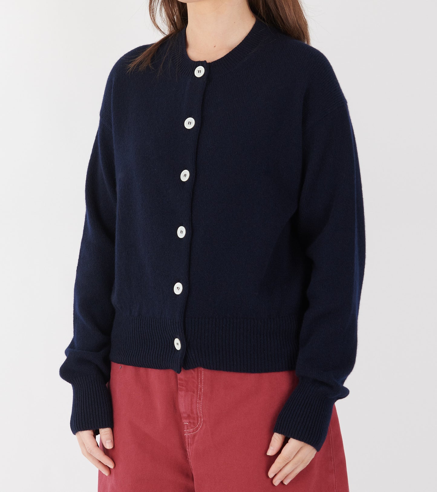Ada Crewneck Cardigan Navy